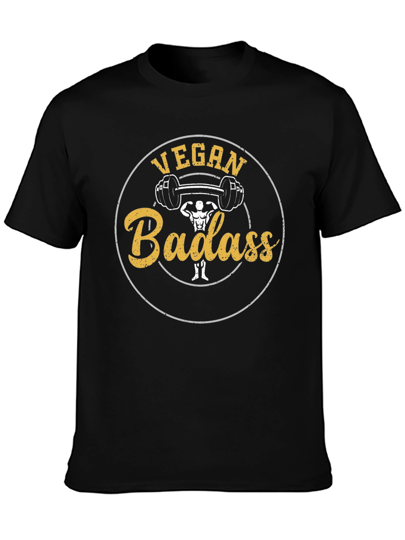 Vegan Badass T-Shirt - Weightlifting Design