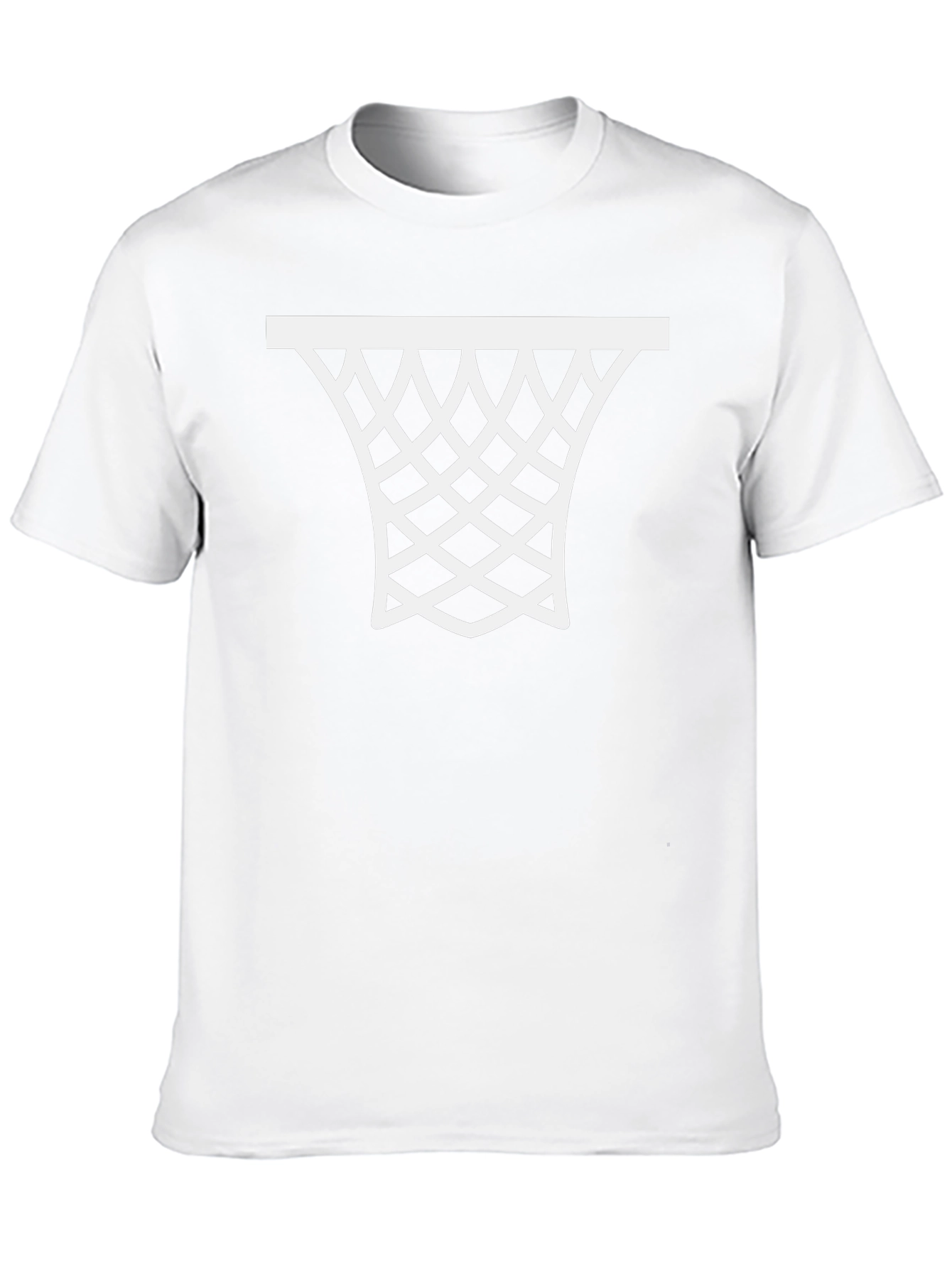 Basketball Net Graphic Tee - Black Cotton T-Shirt
