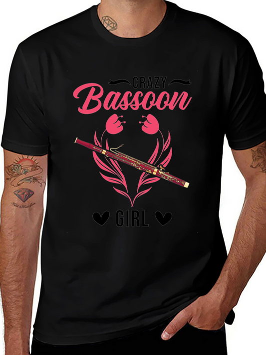 Crazy Bassoon Girl T-Shirt - Music Lover Tee