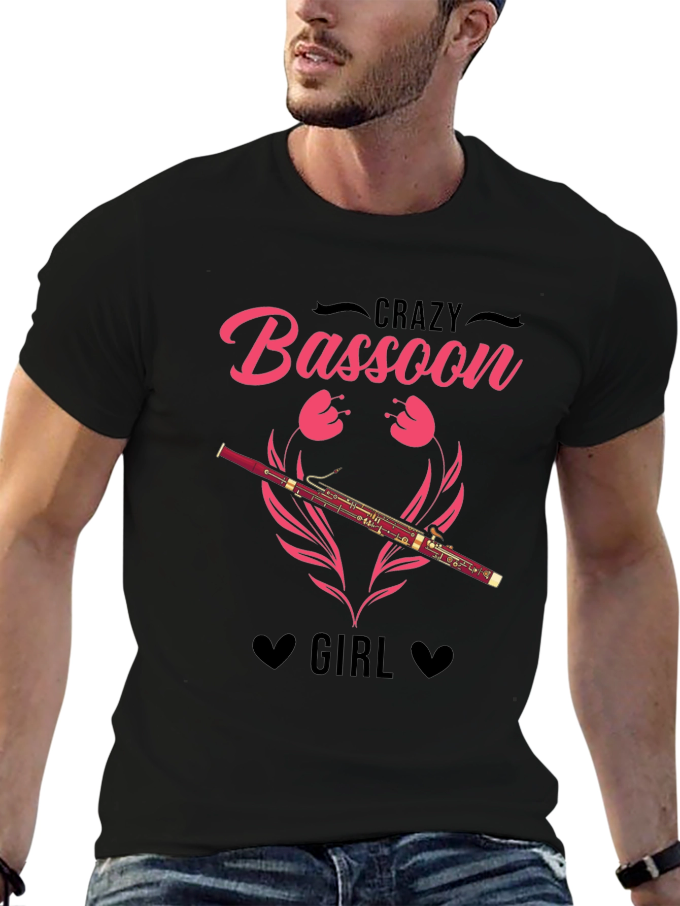Crazy Bassoon Girl T-Shirt - Music Lover Tee