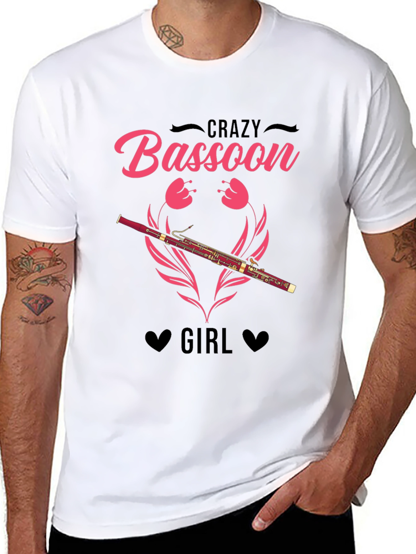 Crazy Bassoon Girl T-Shirt - Music Lover Tee