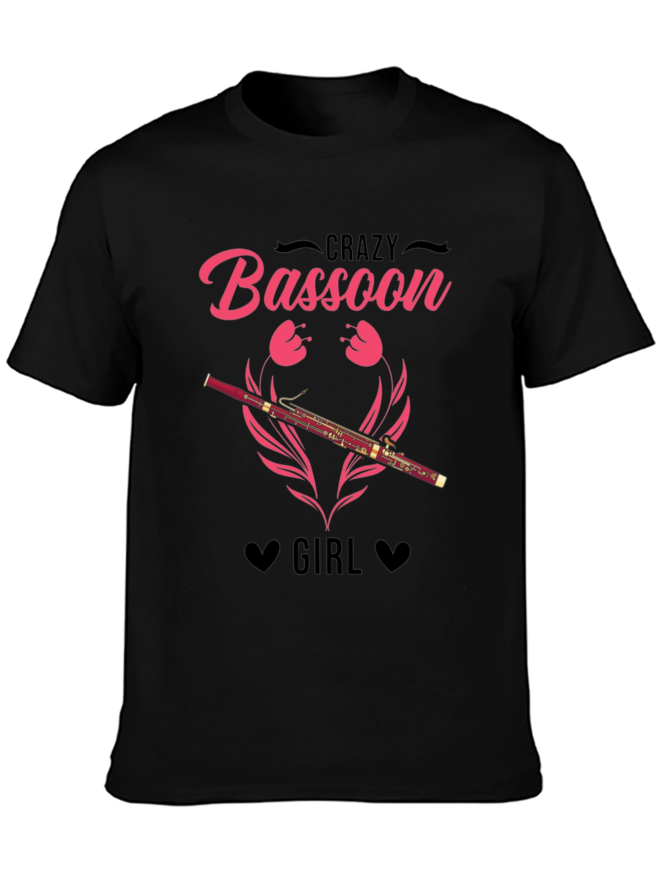 Crazy Bassoon Girl T-Shirt - Music Lover Tee