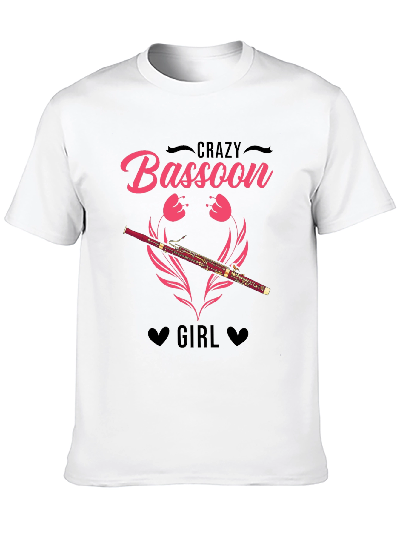 Crazy Bassoon Girl T-Shirt - Music Lover Tee