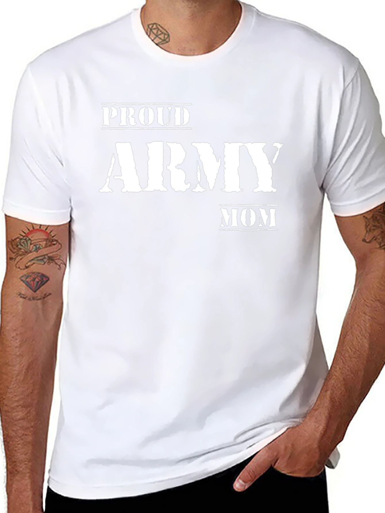 Proud Army Mom Black T-Shirt