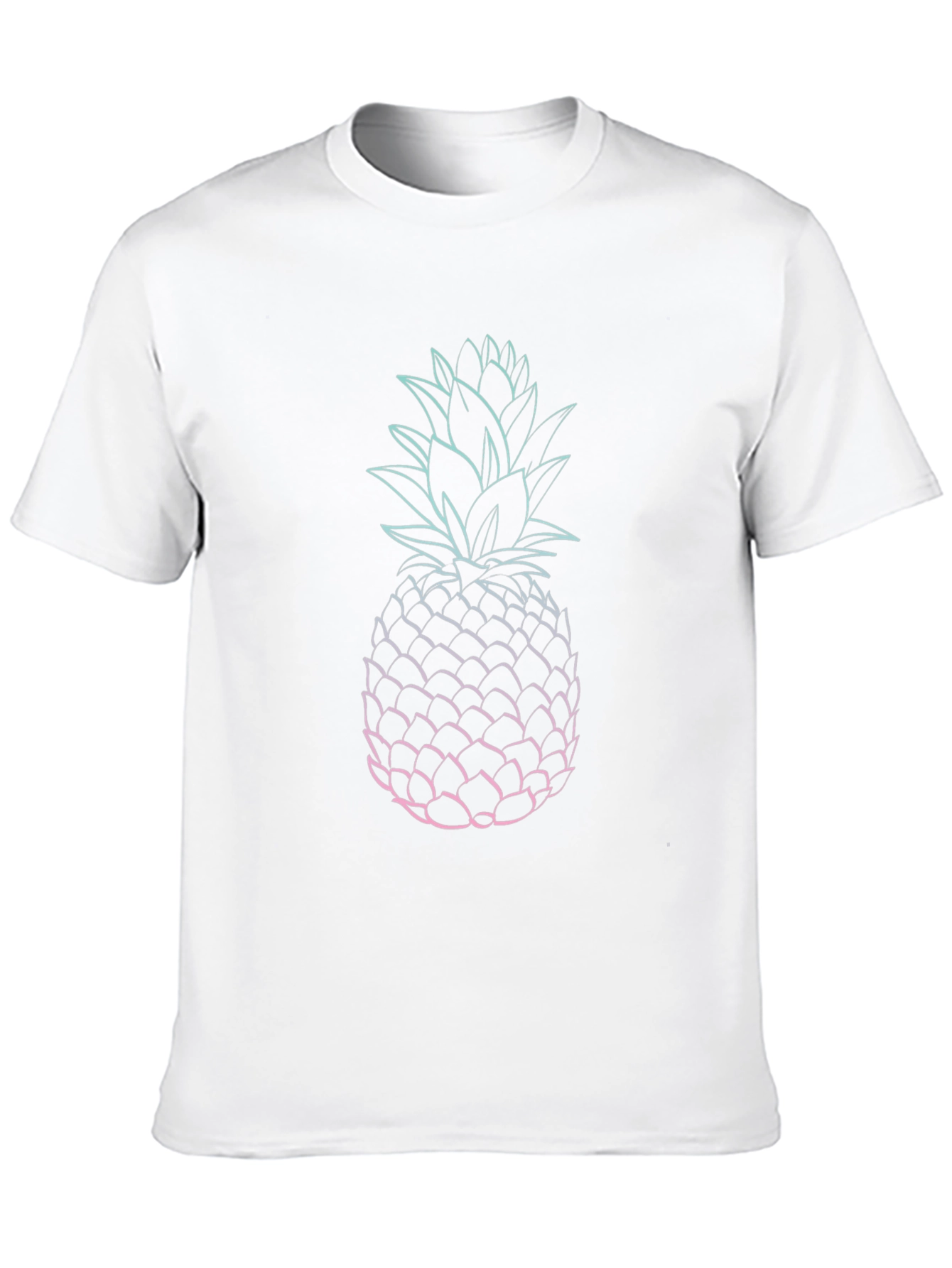 Pineapple Graphic Print Black T-Shirt