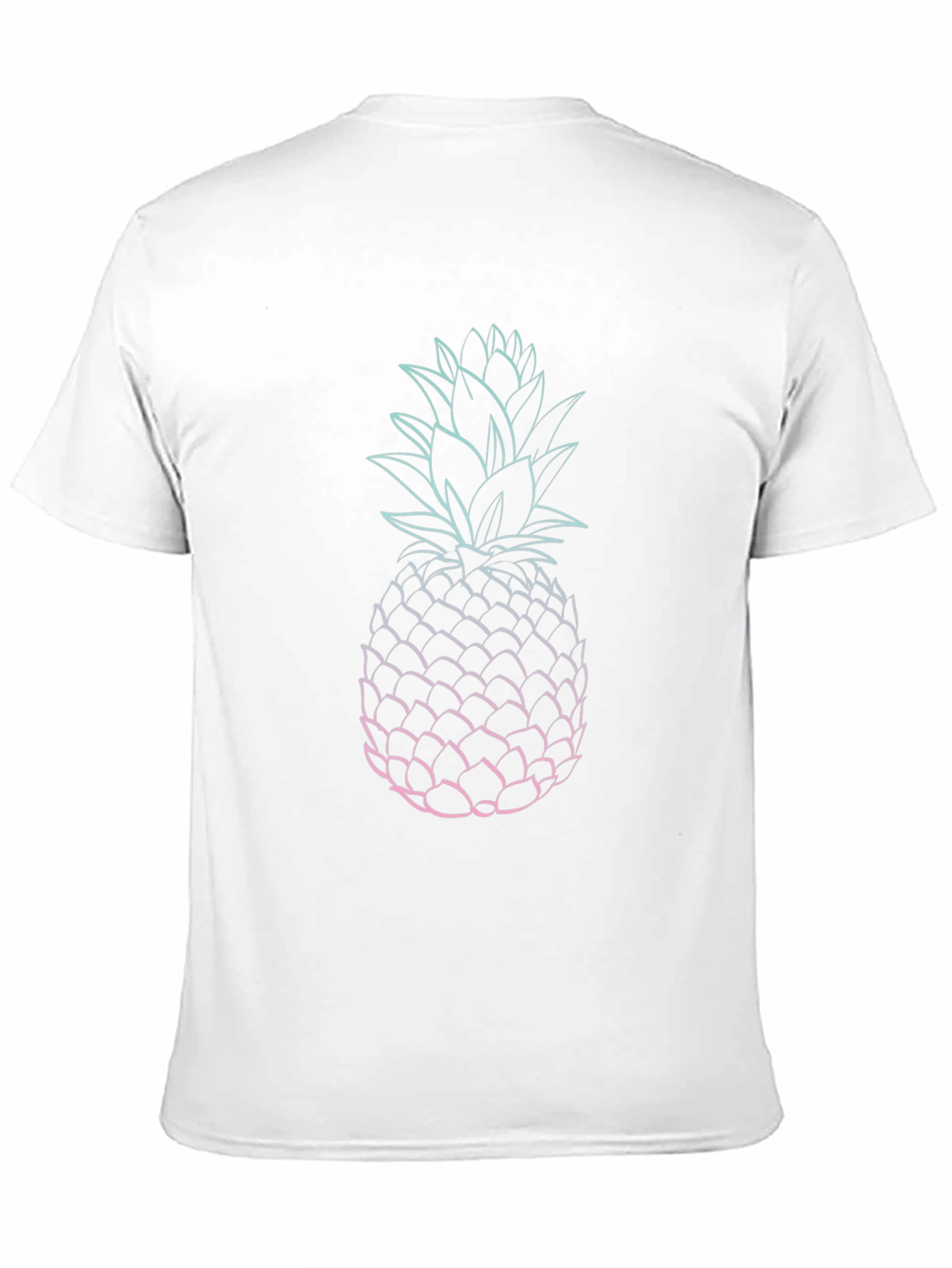 Pineapple Graphic Print Black T-Shirt