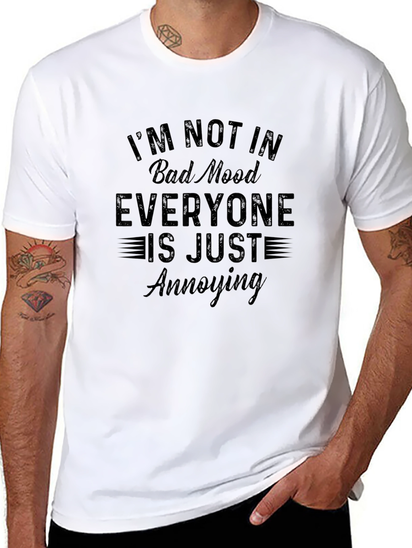Im Not in Bad Mood Funny Graphic Tee