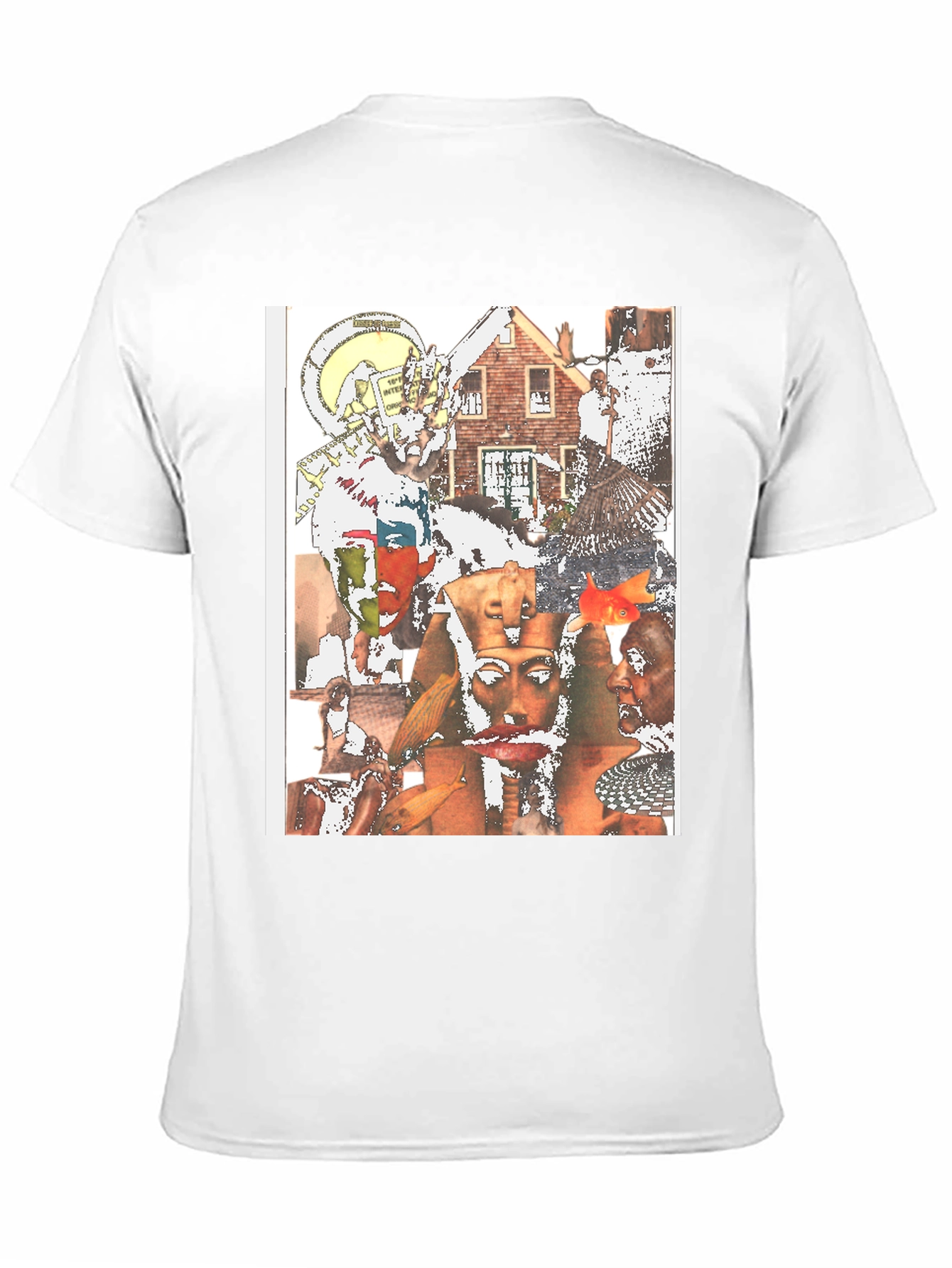 Unique Collage Graphic Tee - Black
