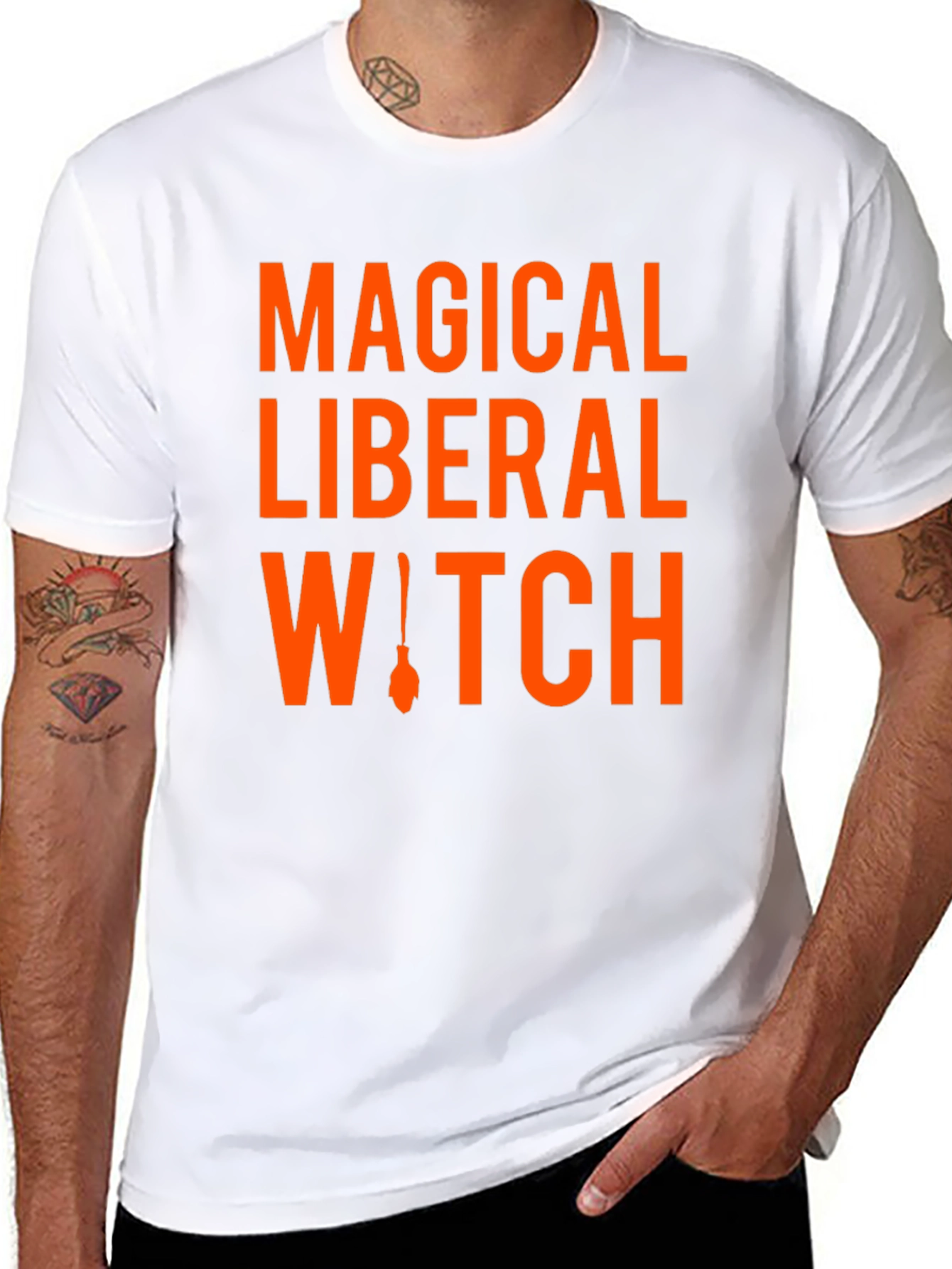 Magical Liberal Witch Graphic Tee - Black