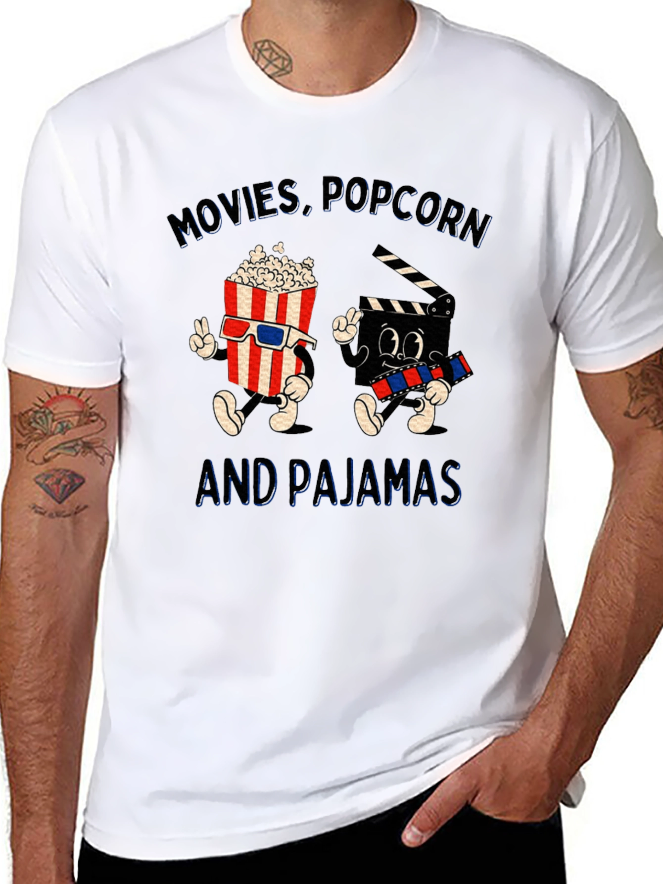 Movies Popcorn & Pajamas T-Shirt