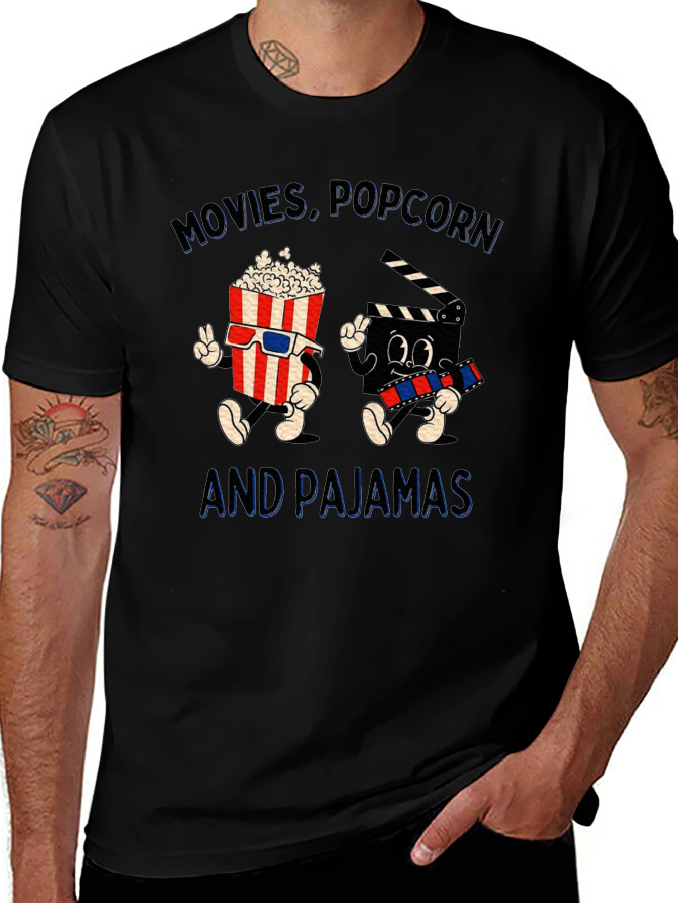 Movies Popcorn & Pajamas T-Shirt