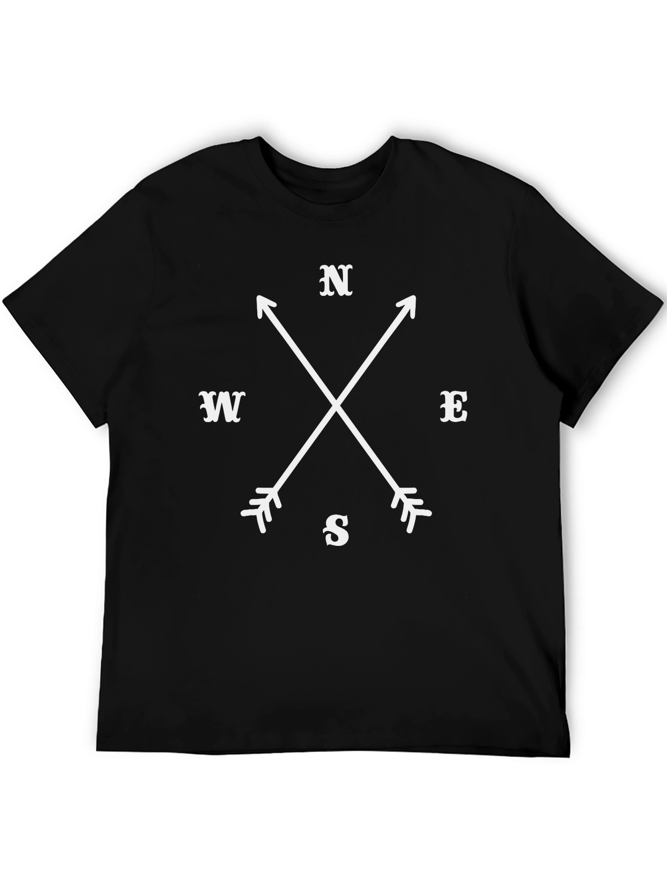 Compass Arrows Graphic Tee - Black