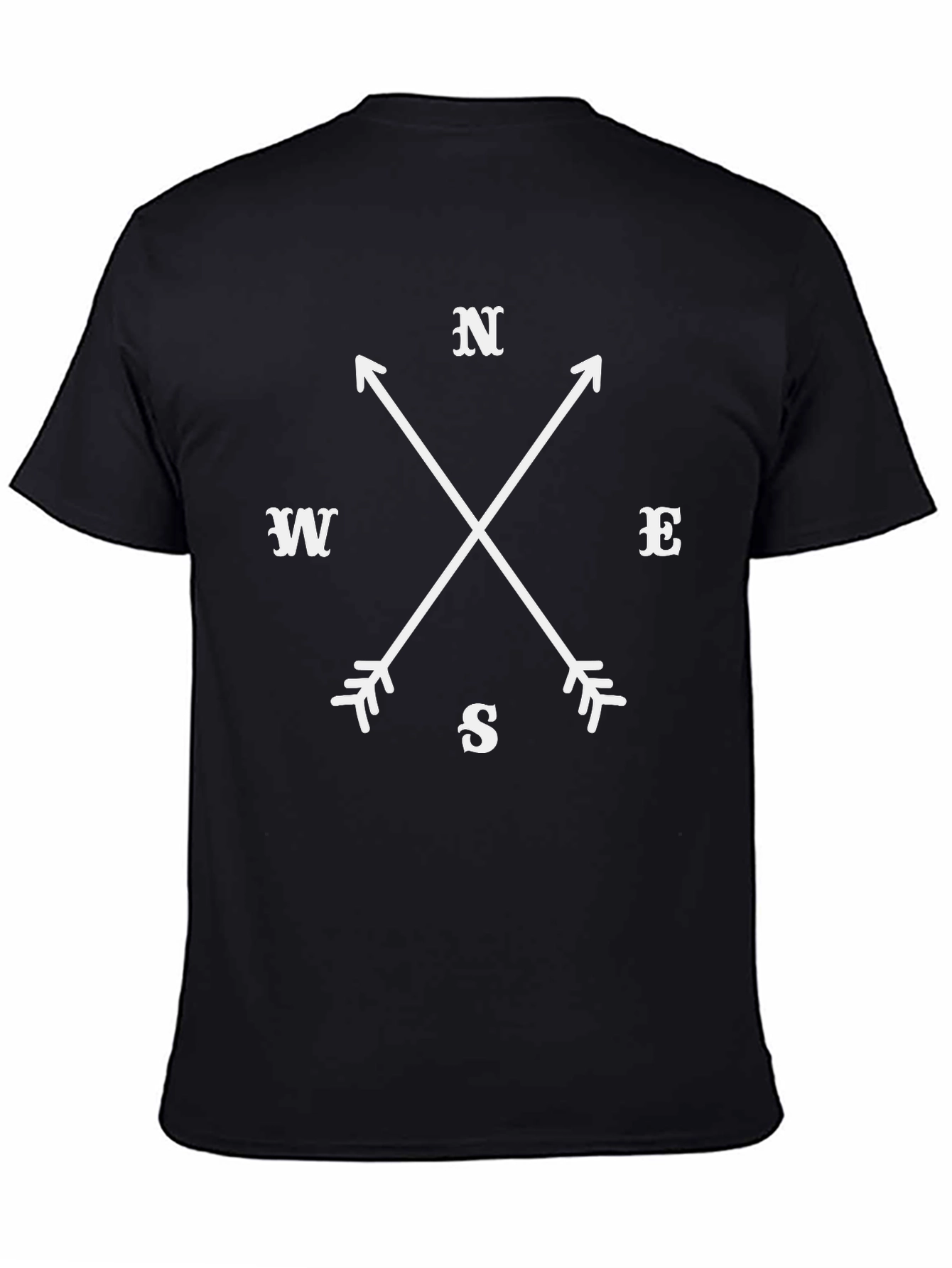 Compass Arrows Graphic Tee - Black