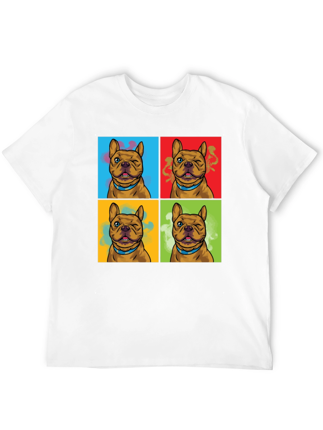 Pop Art Bulldog Graphic Tee - Black T-Shirt