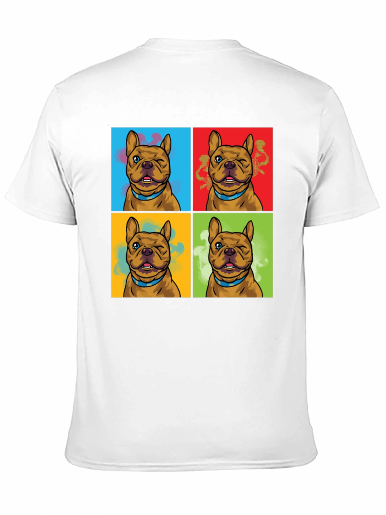 Pop Art Bulldog Graphic Tee - Black T-Shirt