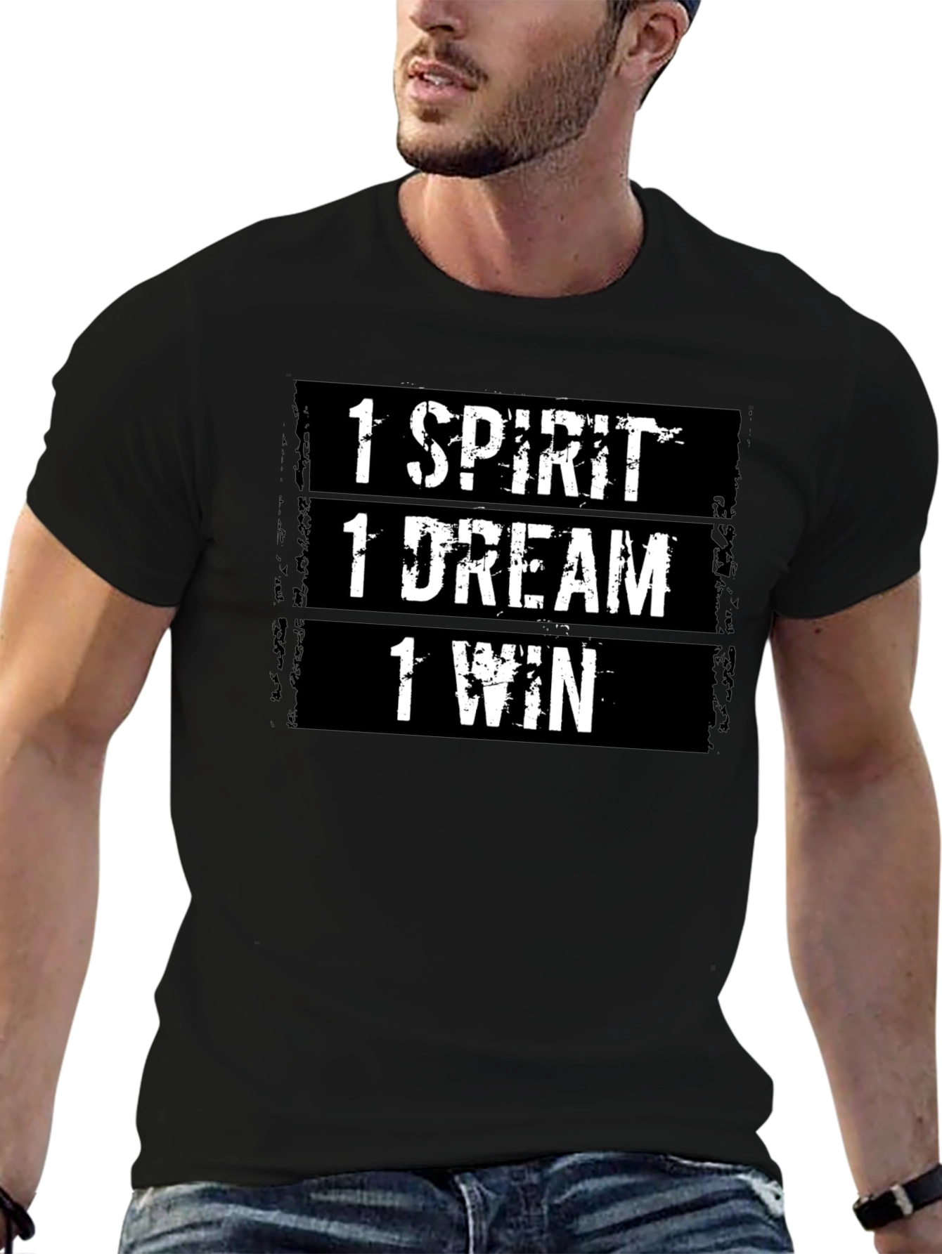 Motivational T-Shirt: 1 Spirit 1 Dream 1 Win