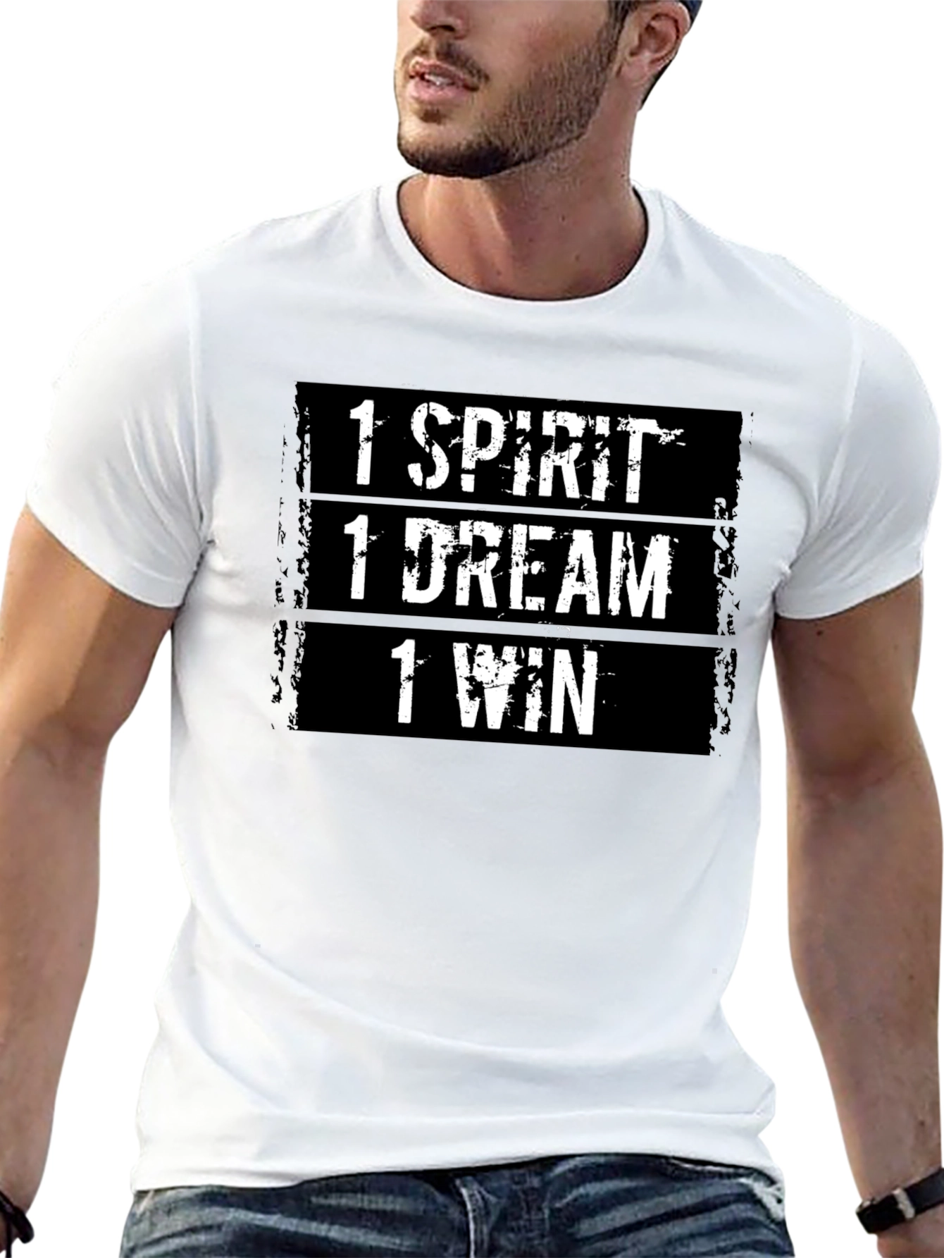 Motivational T-Shirt: 1 Spirit 1 Dream 1 Win