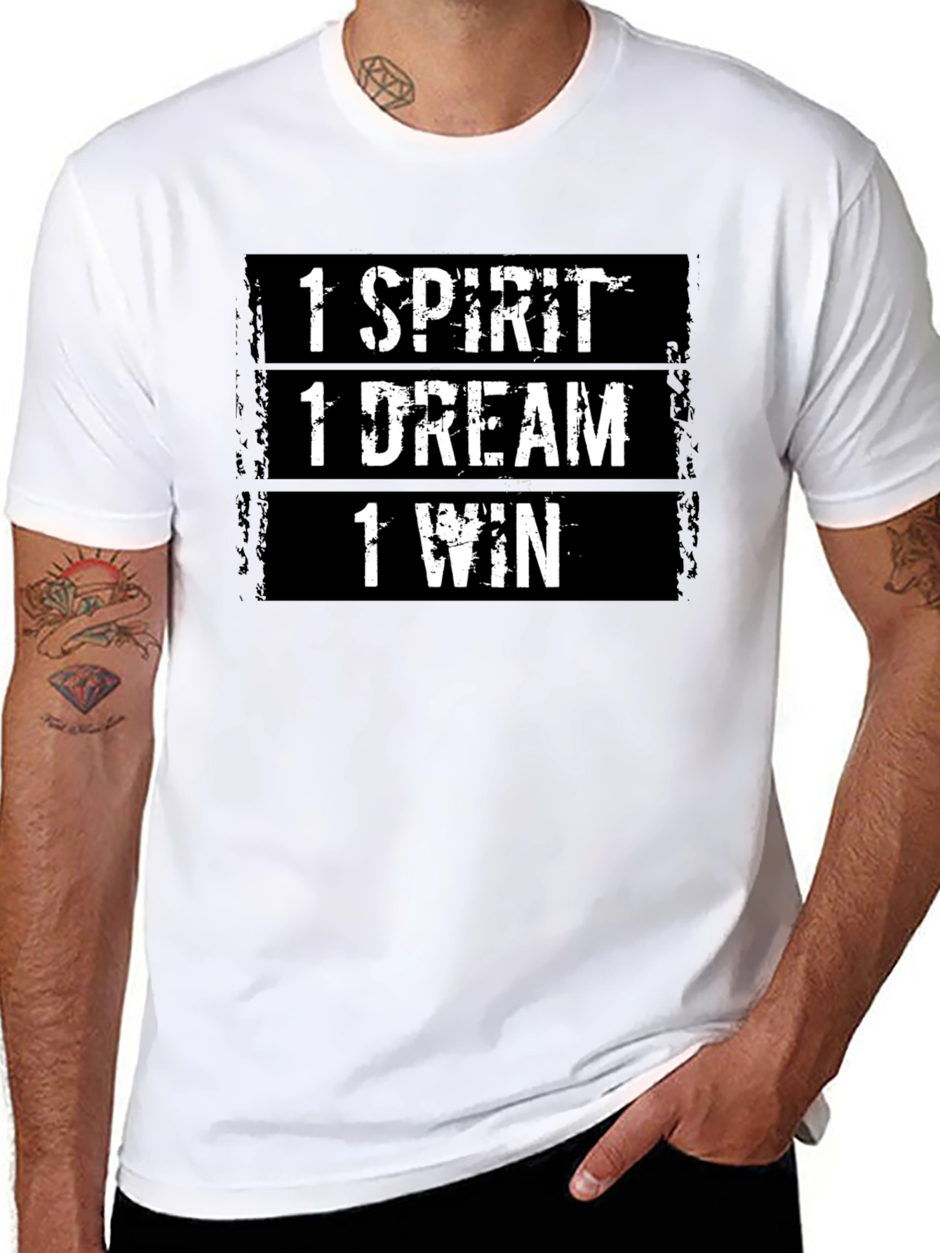Motivational T-Shirt: 1 Spirit 1 Dream 1 Win
