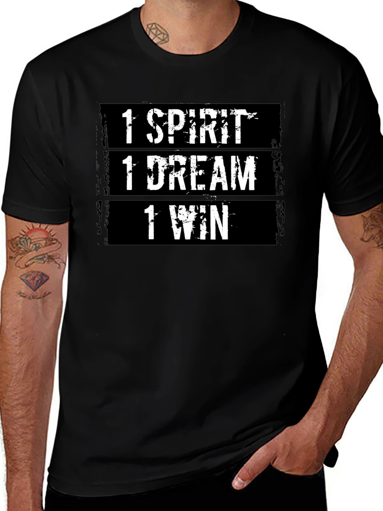 Motivational T-Shirt: 1 Spirit 1 Dream 1 Win