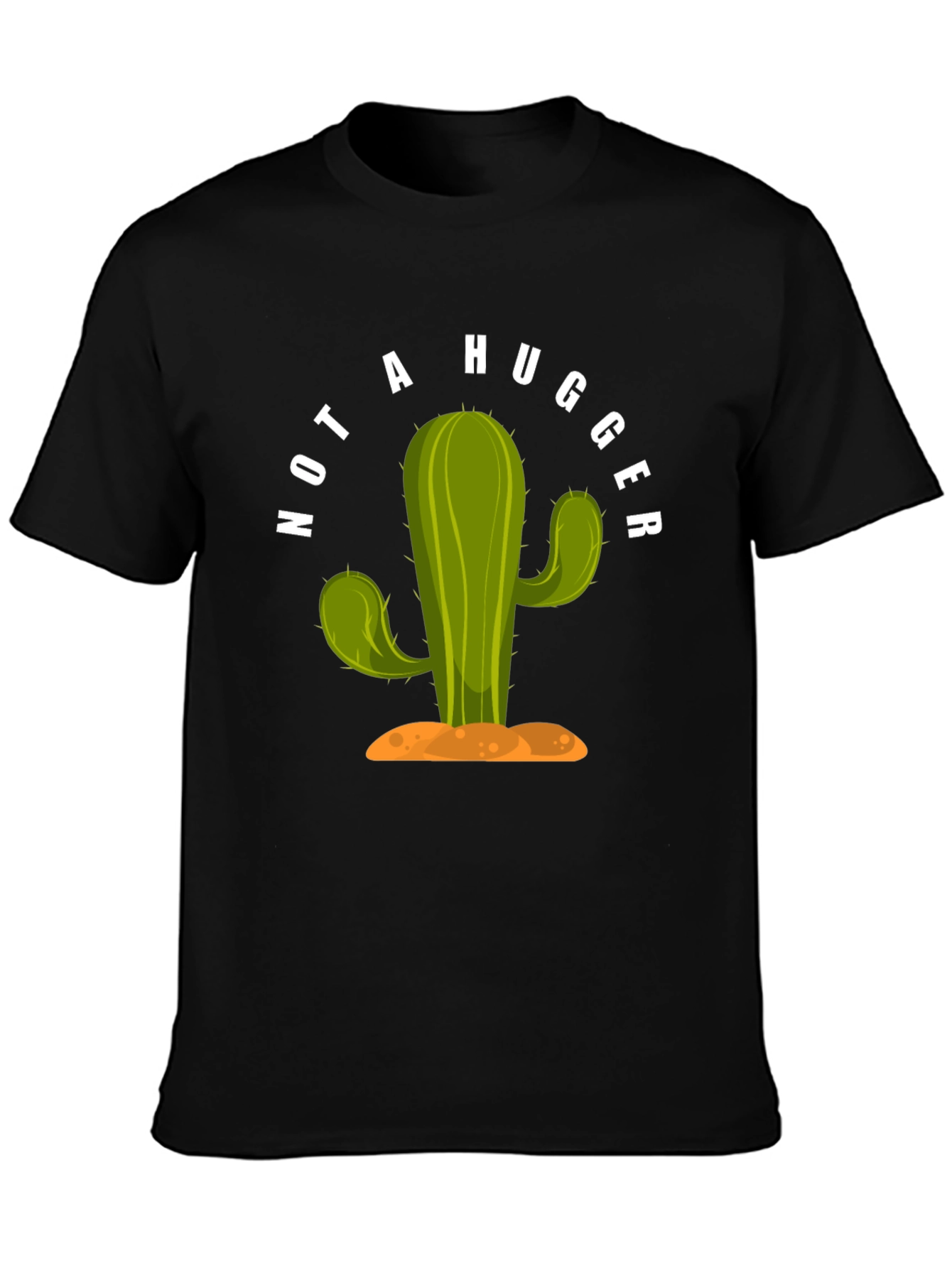 Not A Hugger Cactus Graphic T-Shirt