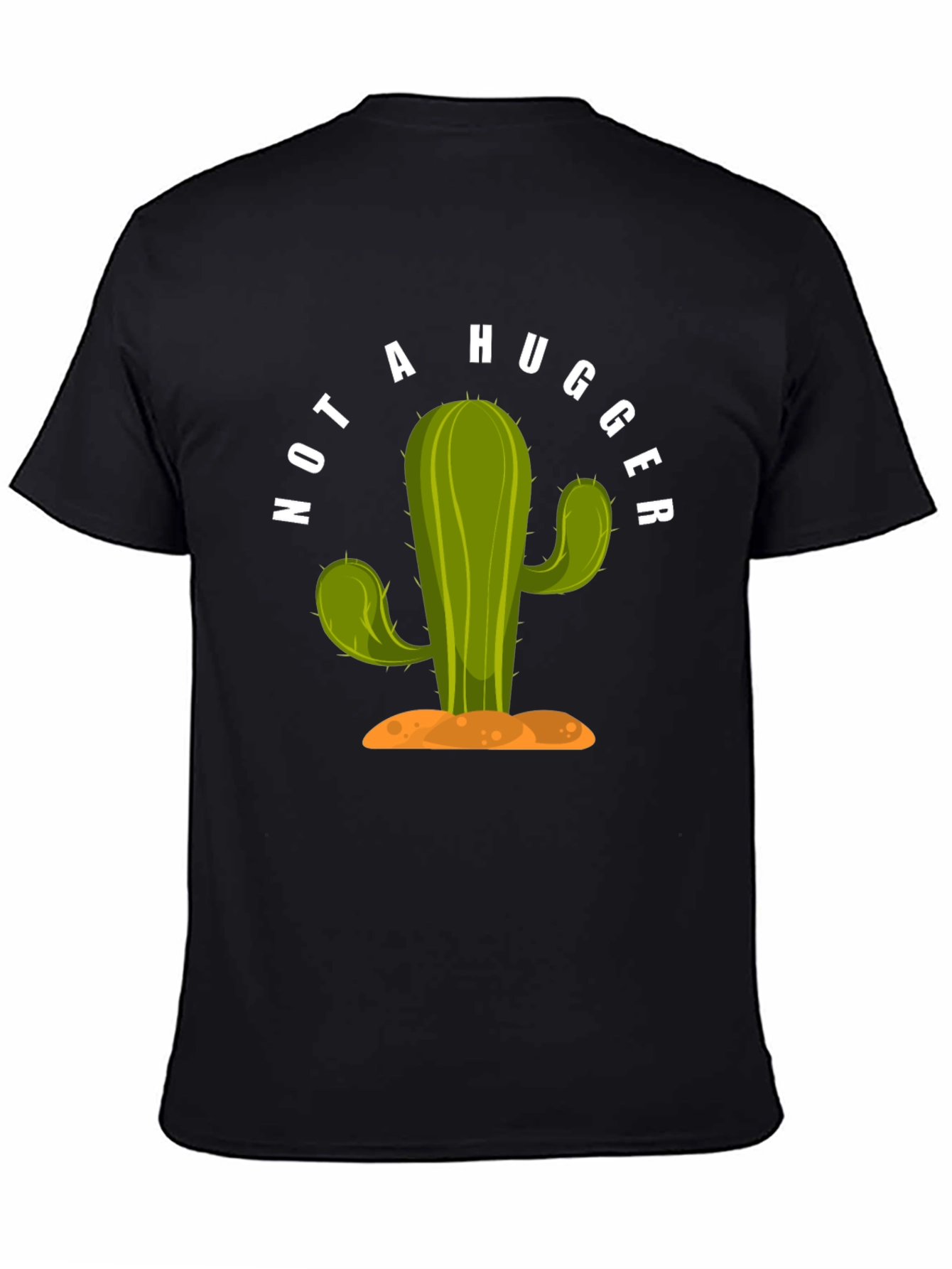 Not A Hugger Cactus Graphic T-Shirt