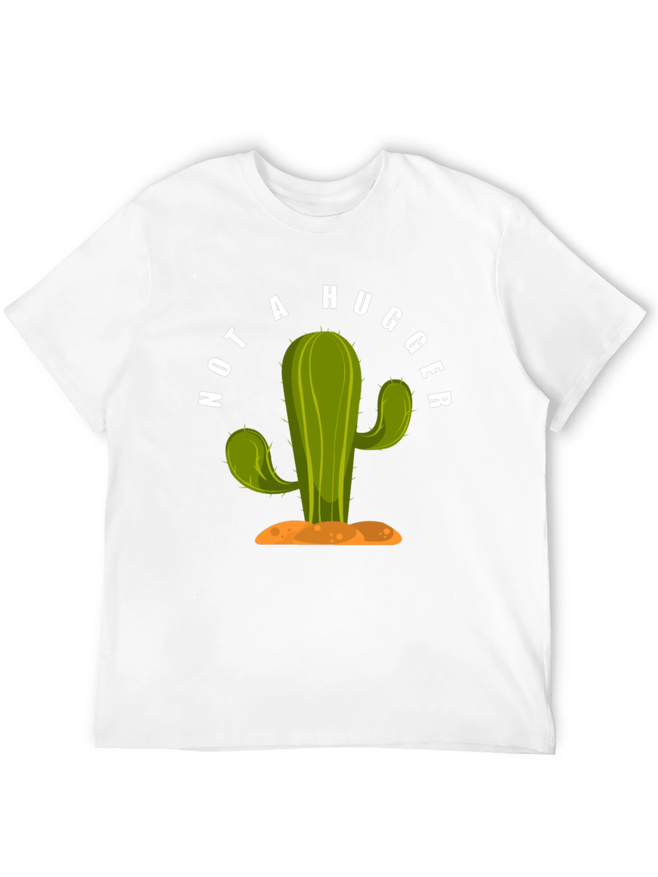 Not A Hugger Cactus Graphic T-Shirt