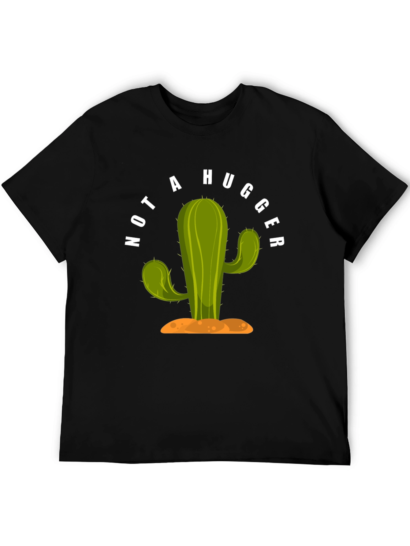 Not A Hugger Cactus Graphic T-Shirt