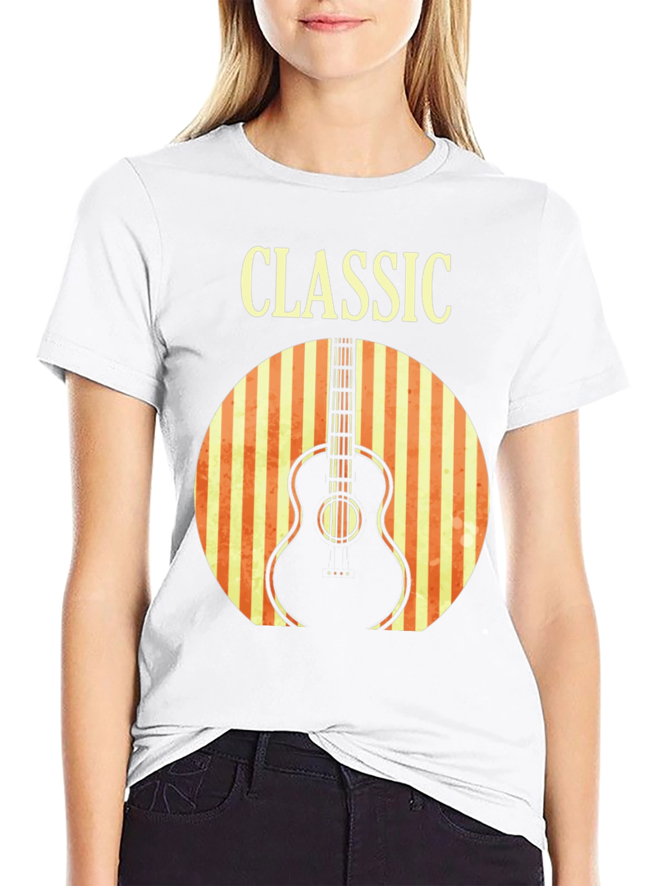 Classic Guitar T-Shirt - Retro Music Tee