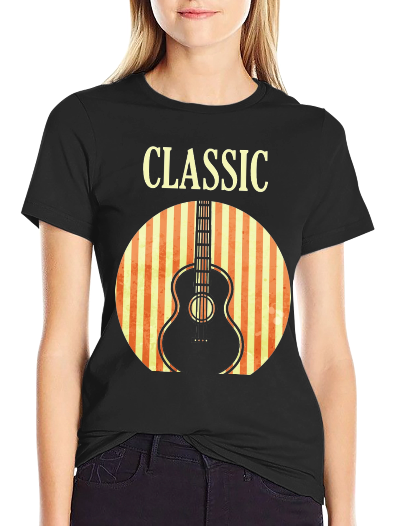 Classic Guitar T-Shirt - Retro Music Tee