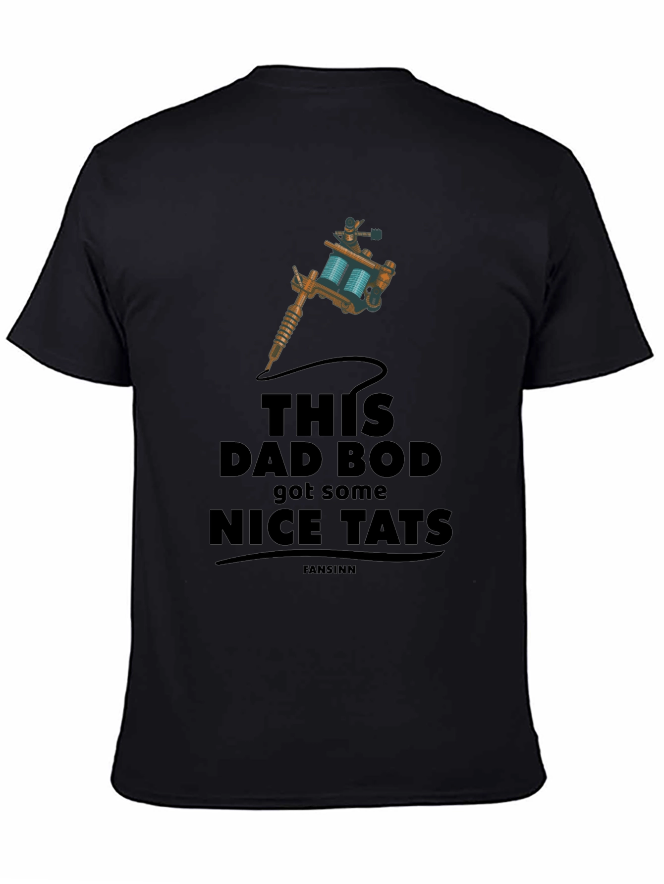 Dad Bod Nice Tats Tattoo Machine Graphic T-Shirt