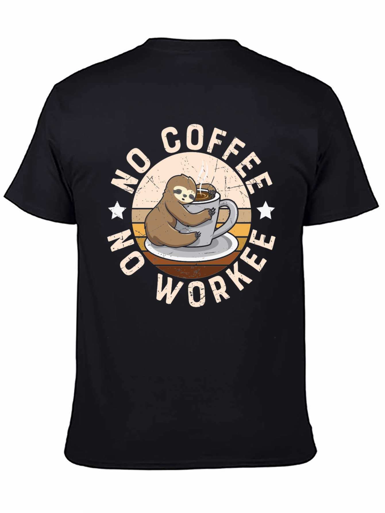 No Coffee No Workee T-Shirt Sloth Graphic Tee