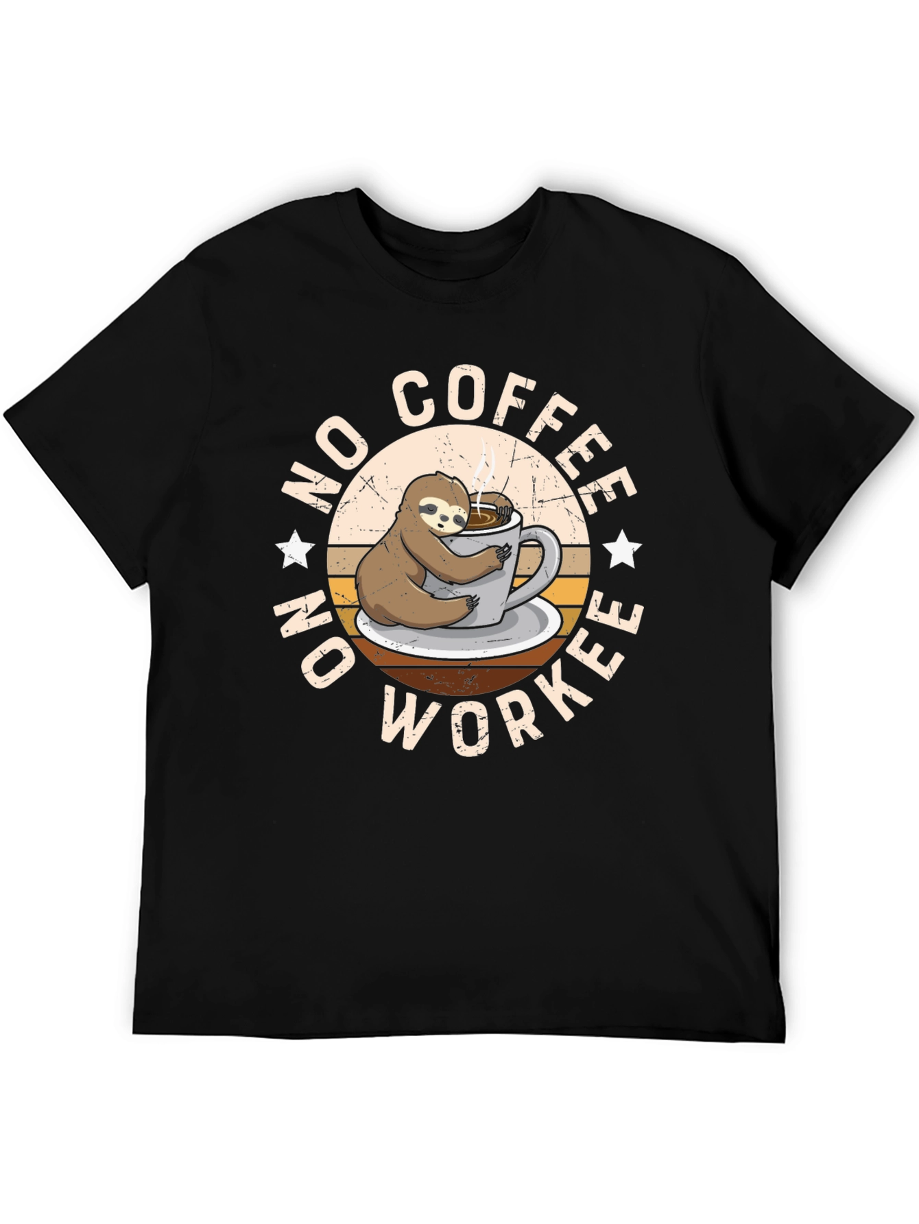 No Coffee No Workee T-Shirt Sloth Graphic Tee