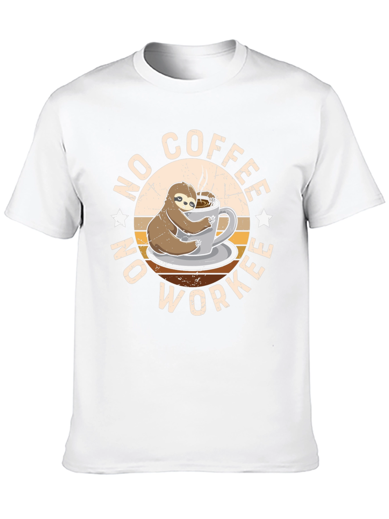 No Coffee No Workee T-Shirt Sloth Graphic Tee