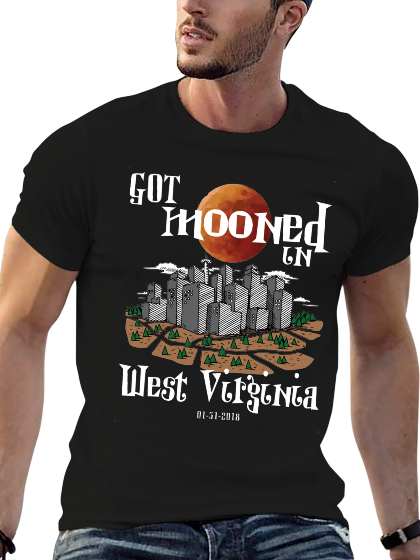 Got Mooned in West Virginia Graphic T-Shirt