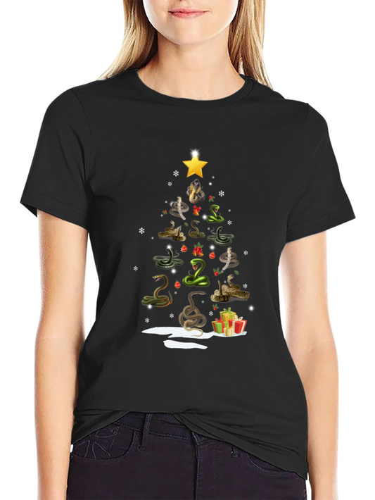 Snake Christmas Tree T-Shirt