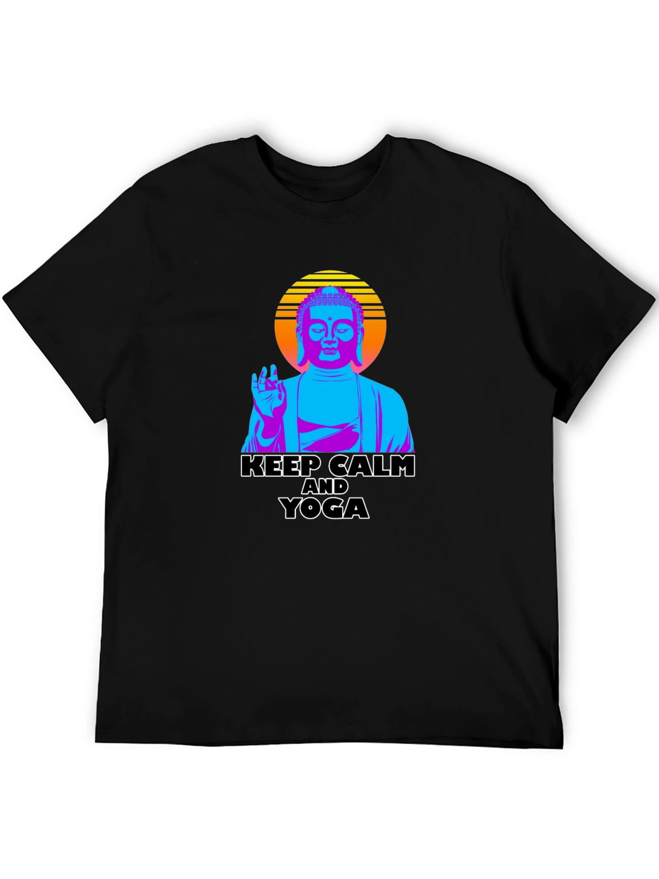Keep Calm Yoga Buddha Graphic Tee