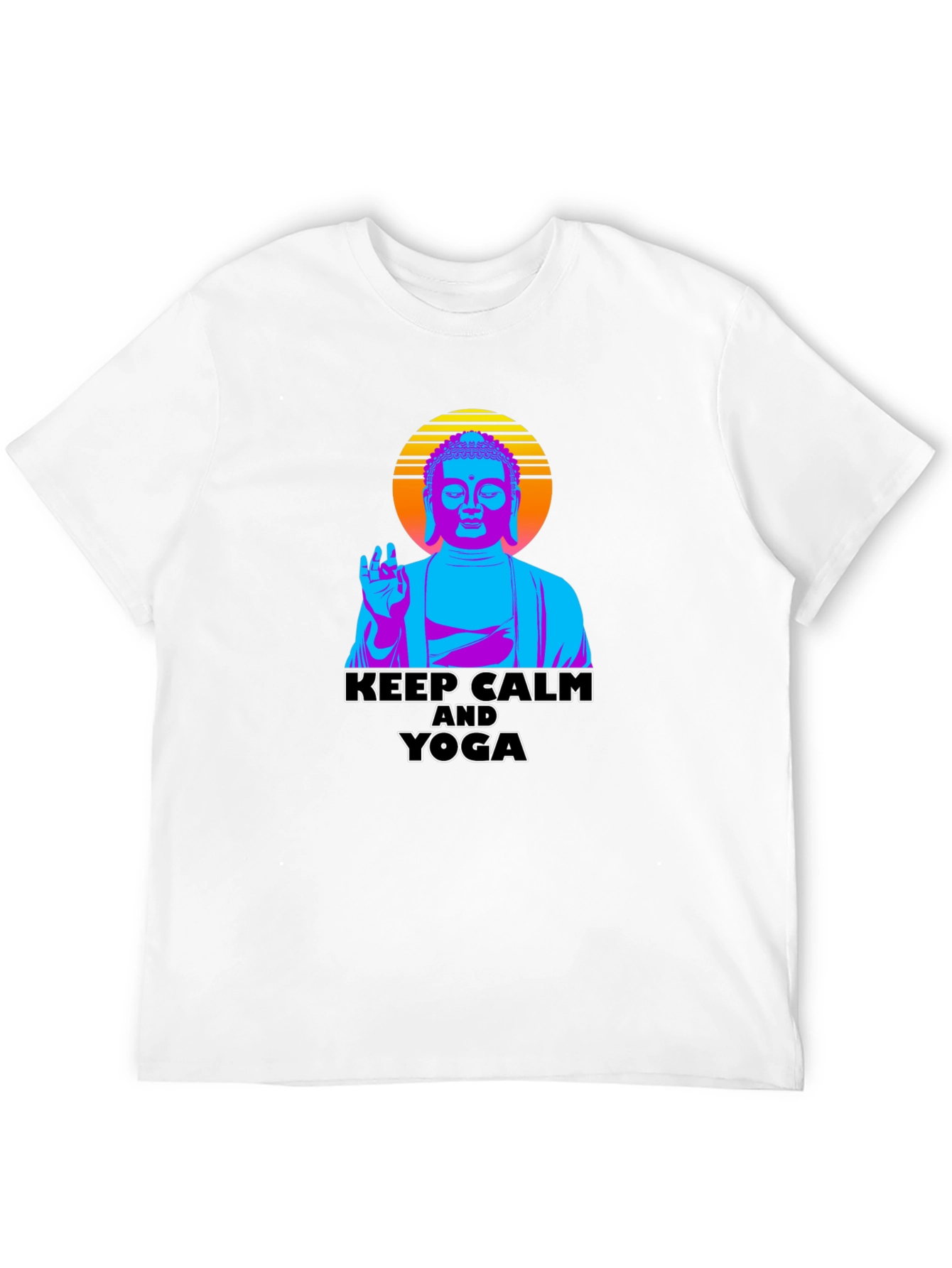 Keep Calm Yoga Buddha Graphic Tee