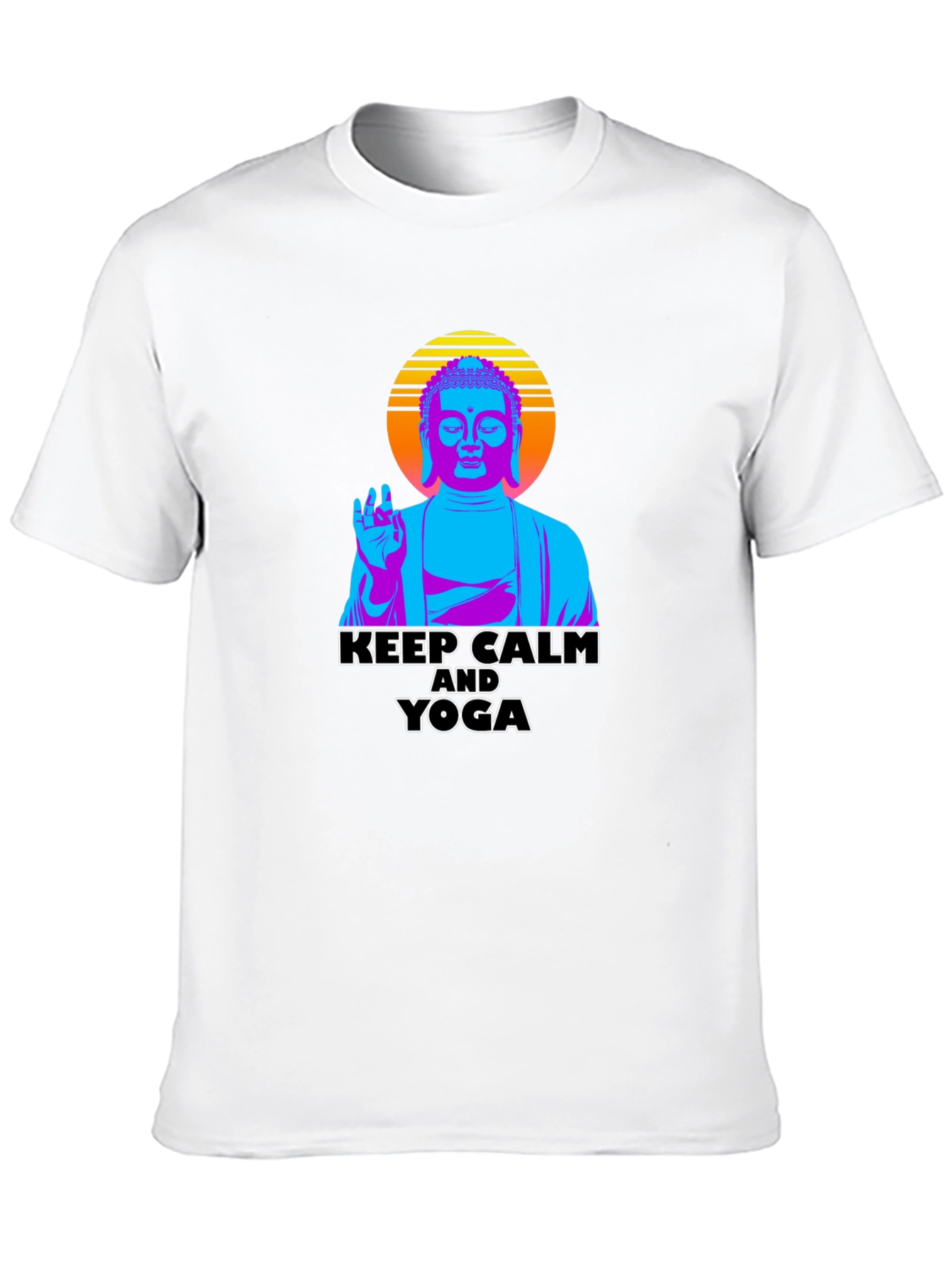 Keep Calm Yoga Buddha Graphic Tee