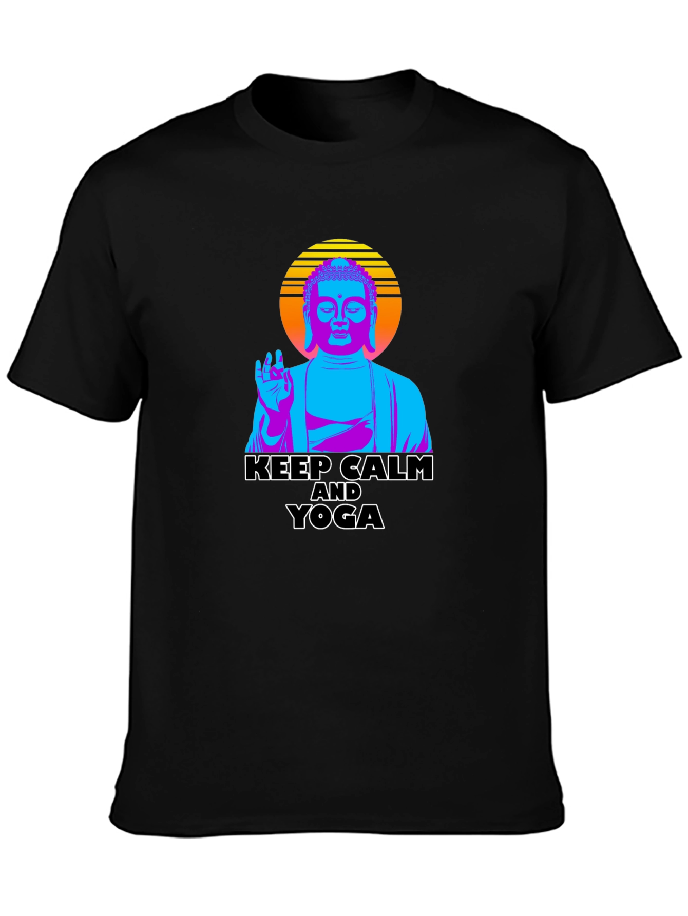 Keep Calm Yoga Buddha Graphic Tee