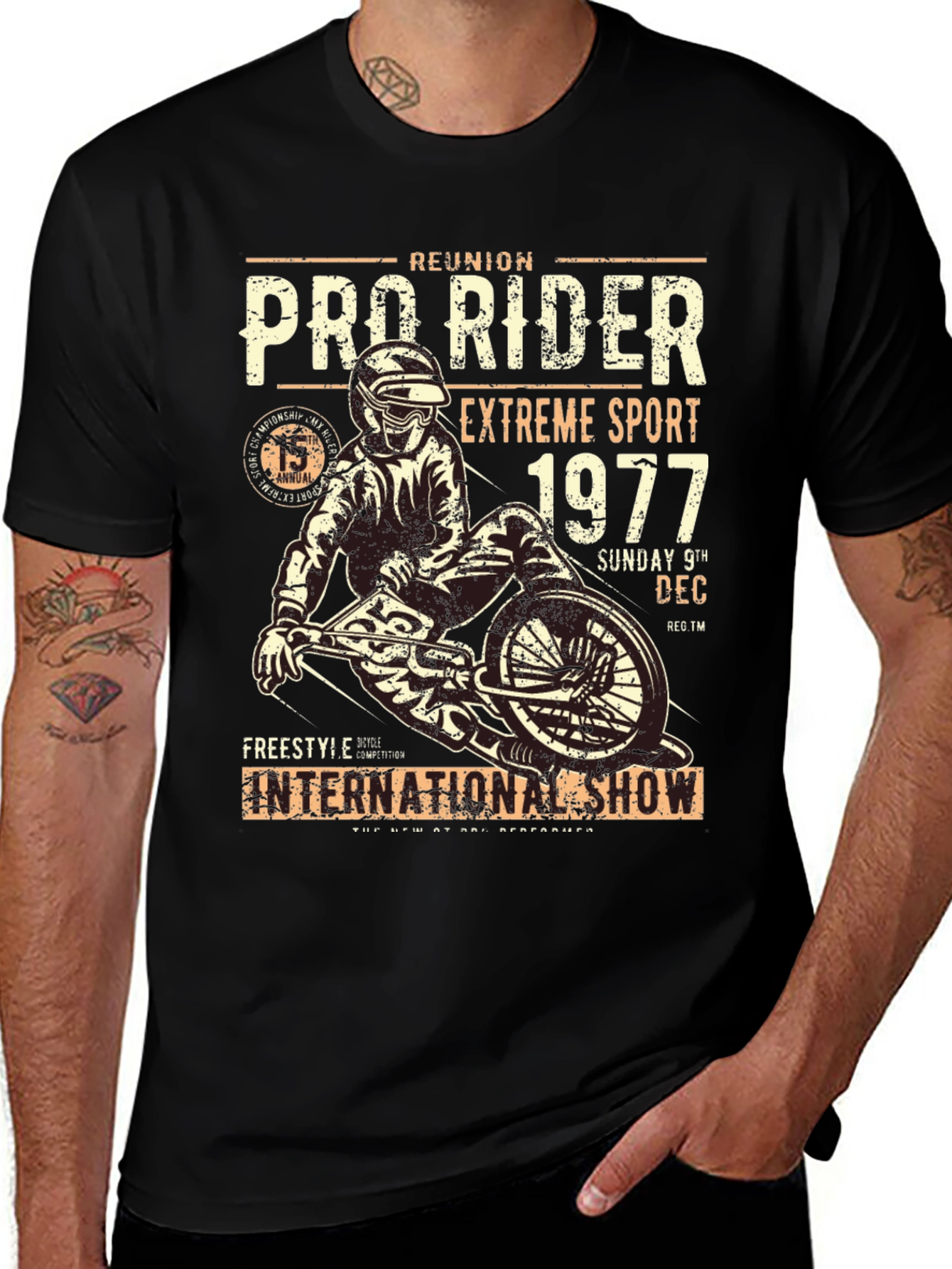 Pro Rider Extreme Sport 1977 Graphic T-Shirt