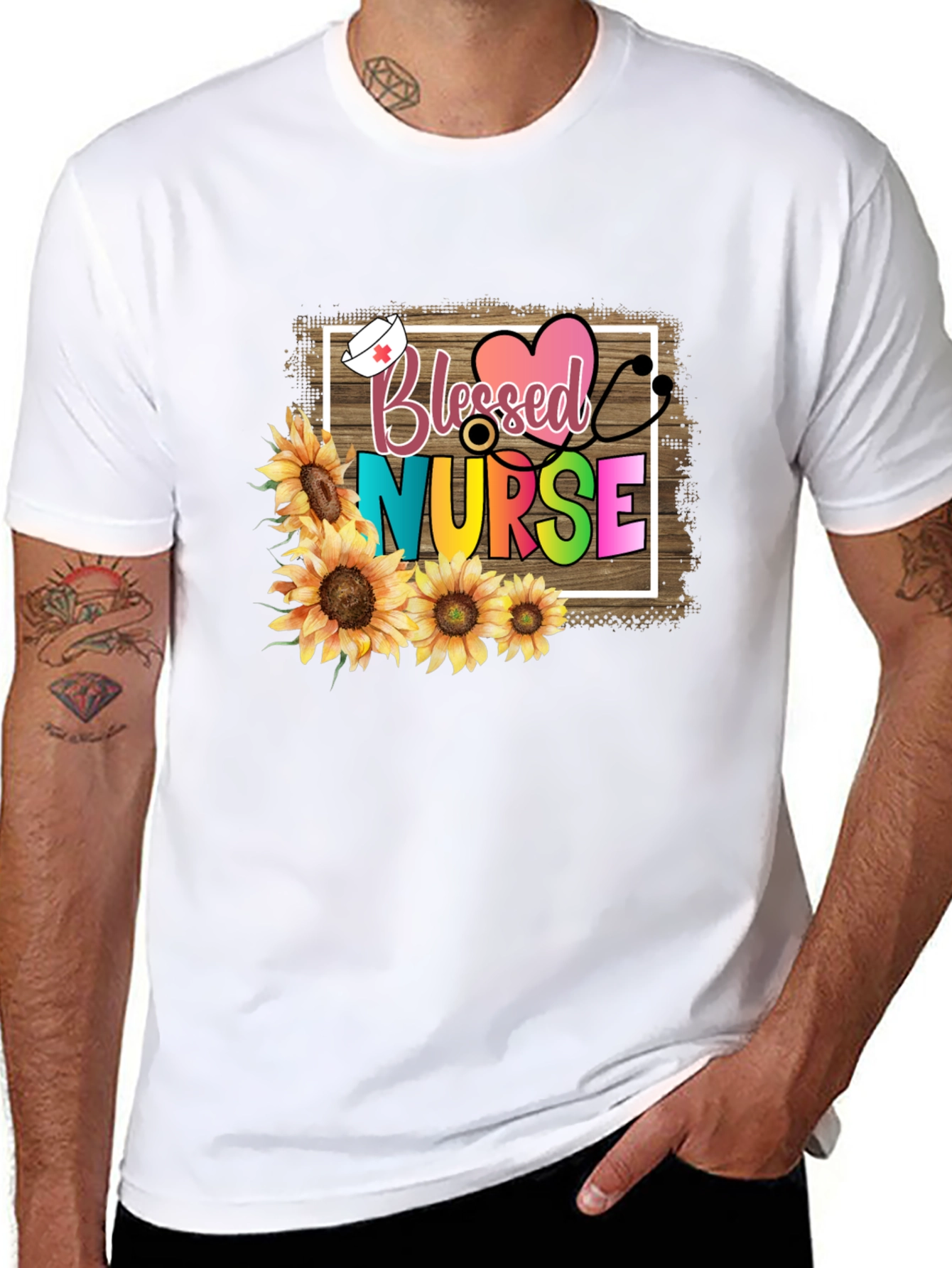 Blessed Nurse Sunflower T-Shirt