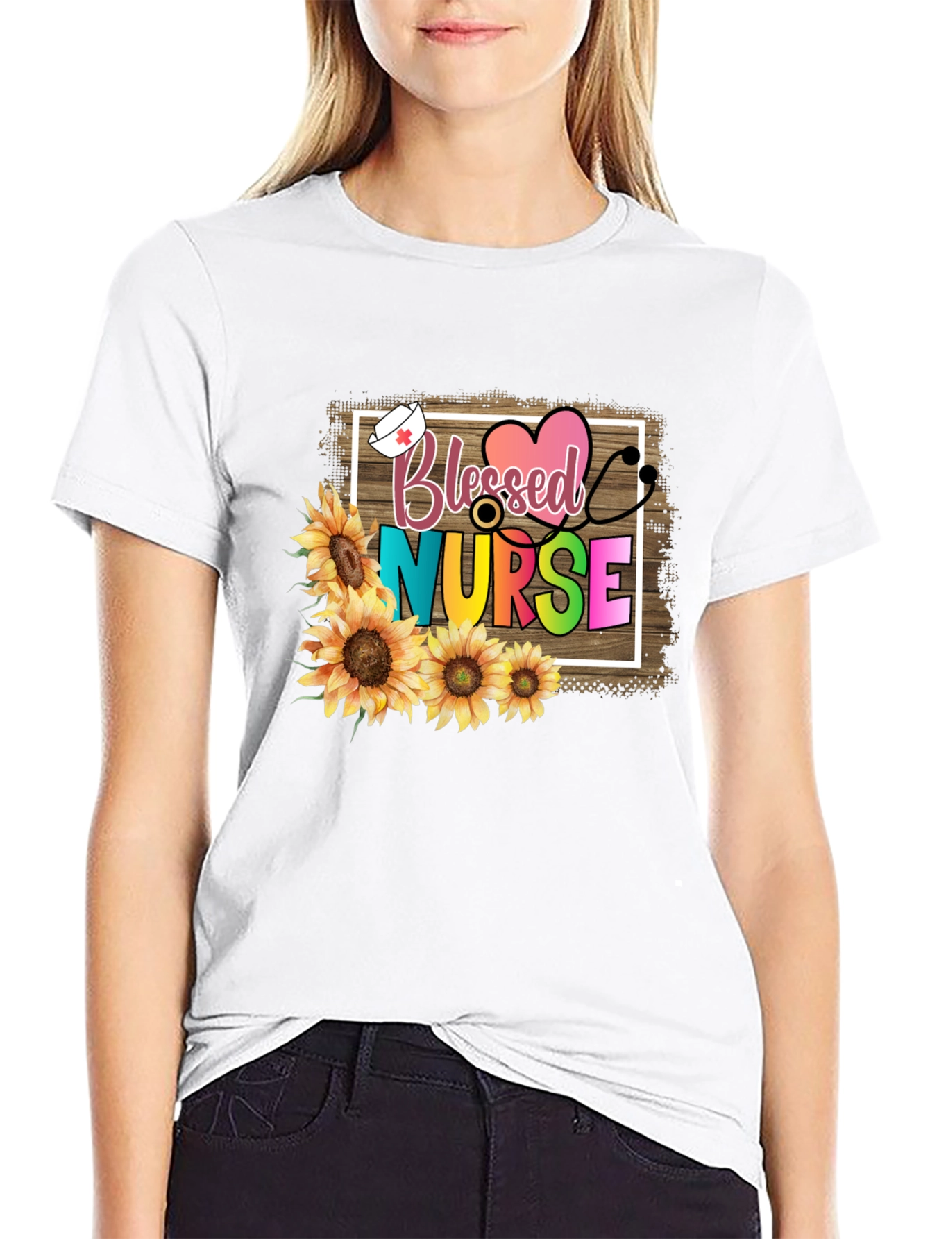 Blessed Nurse Sunflower T-Shirt