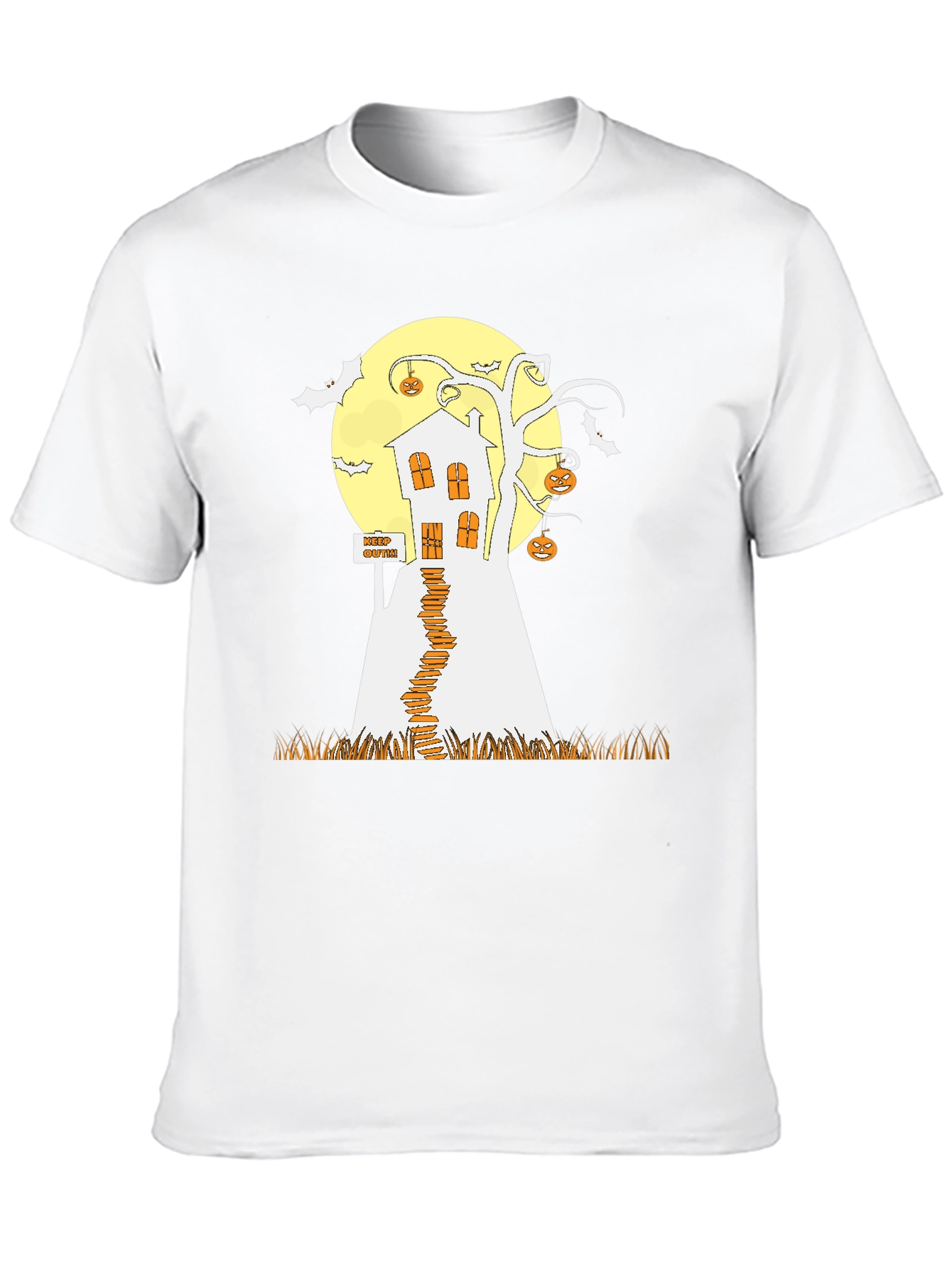 Spooky Halloween T-Shirt: Haunted House Design