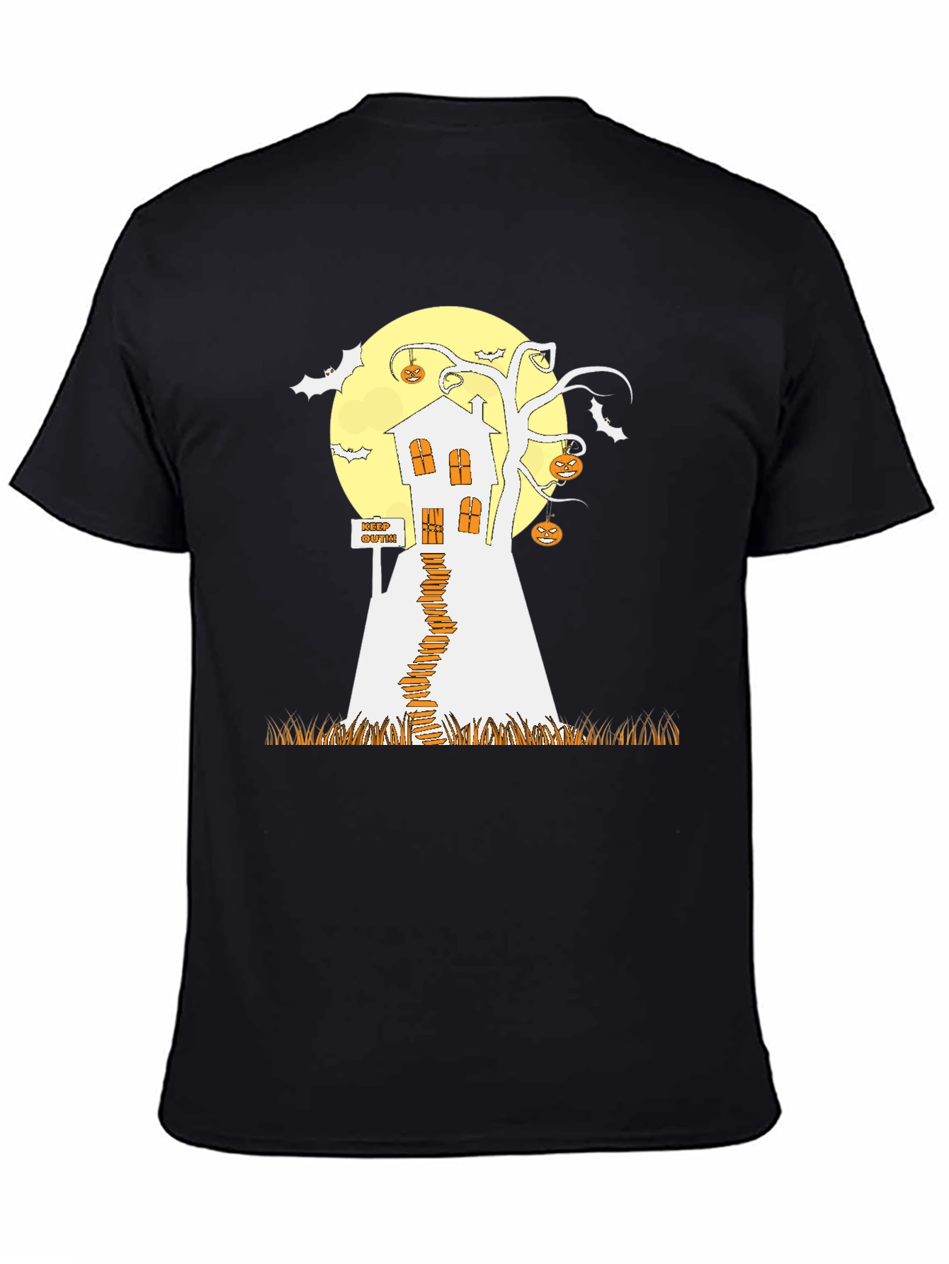 Spooky Halloween T-Shirt: Haunted House Design