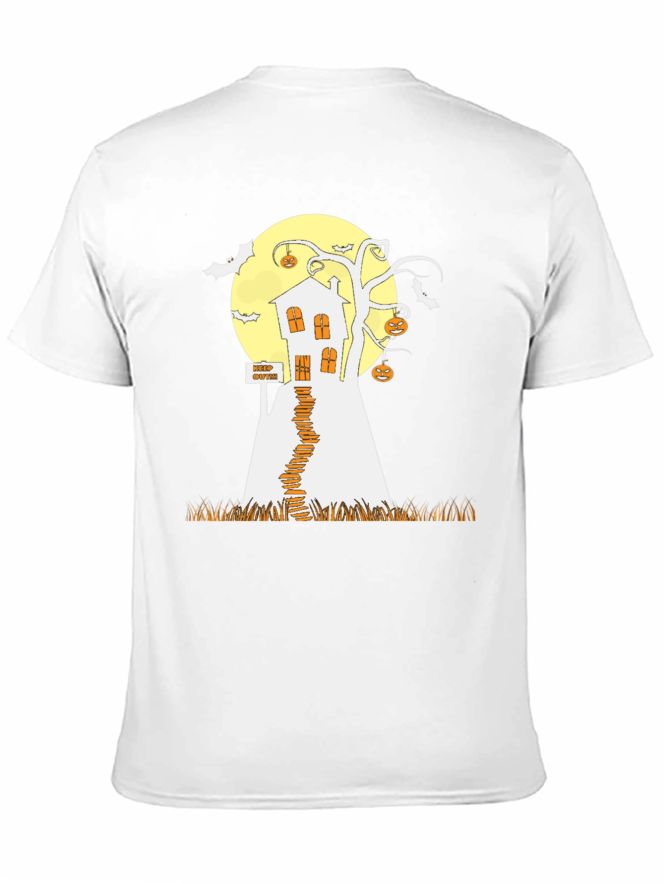 Spooky Halloween T-Shirt: Haunted House Design