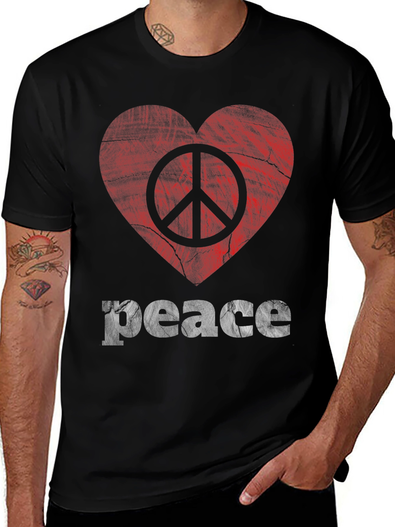 Peace Heart Graphic Tee - Stylish Unisex T-Shirt