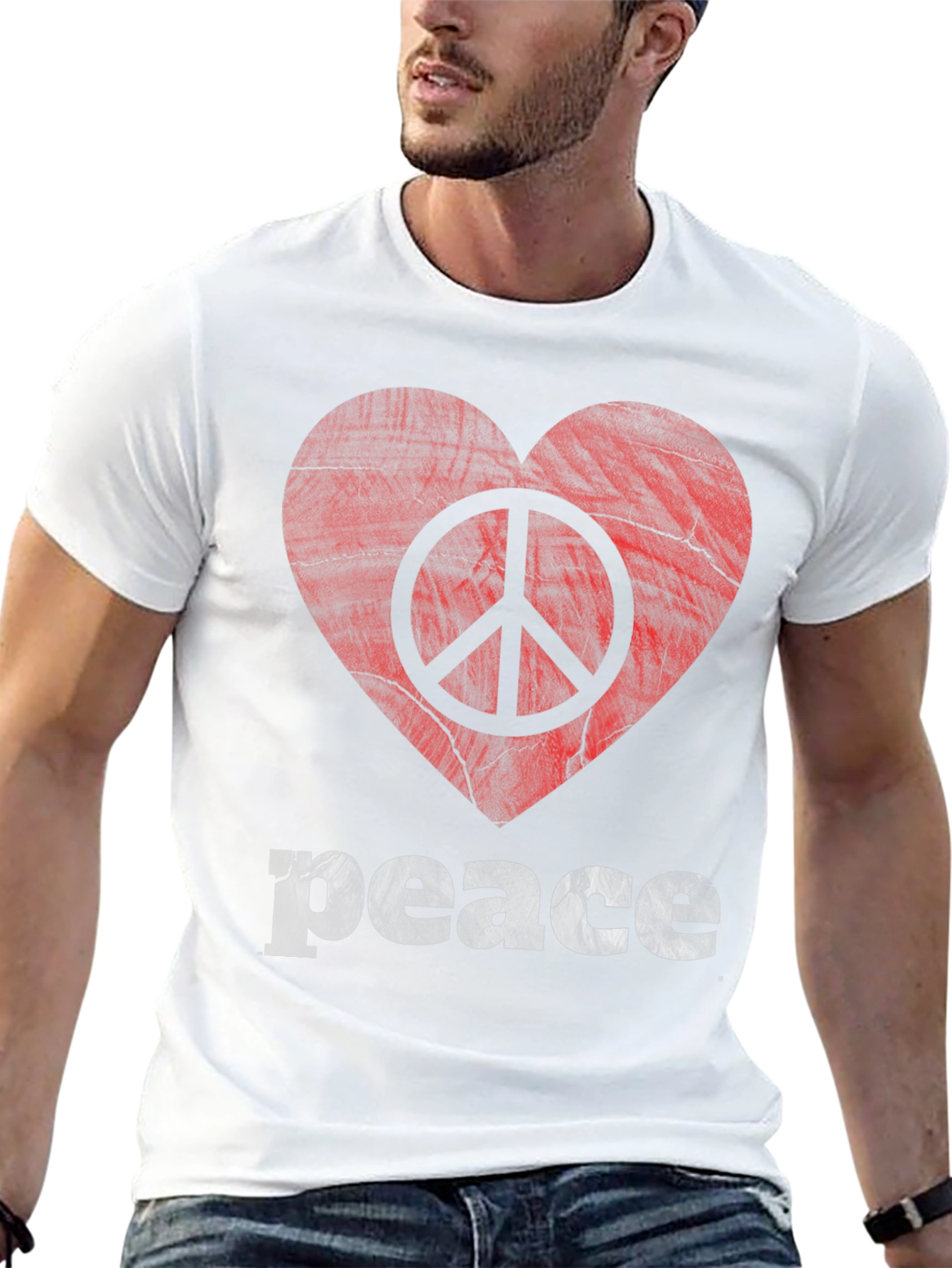 Peace Heart Graphic Tee - Stylish Unisex T-Shirt
