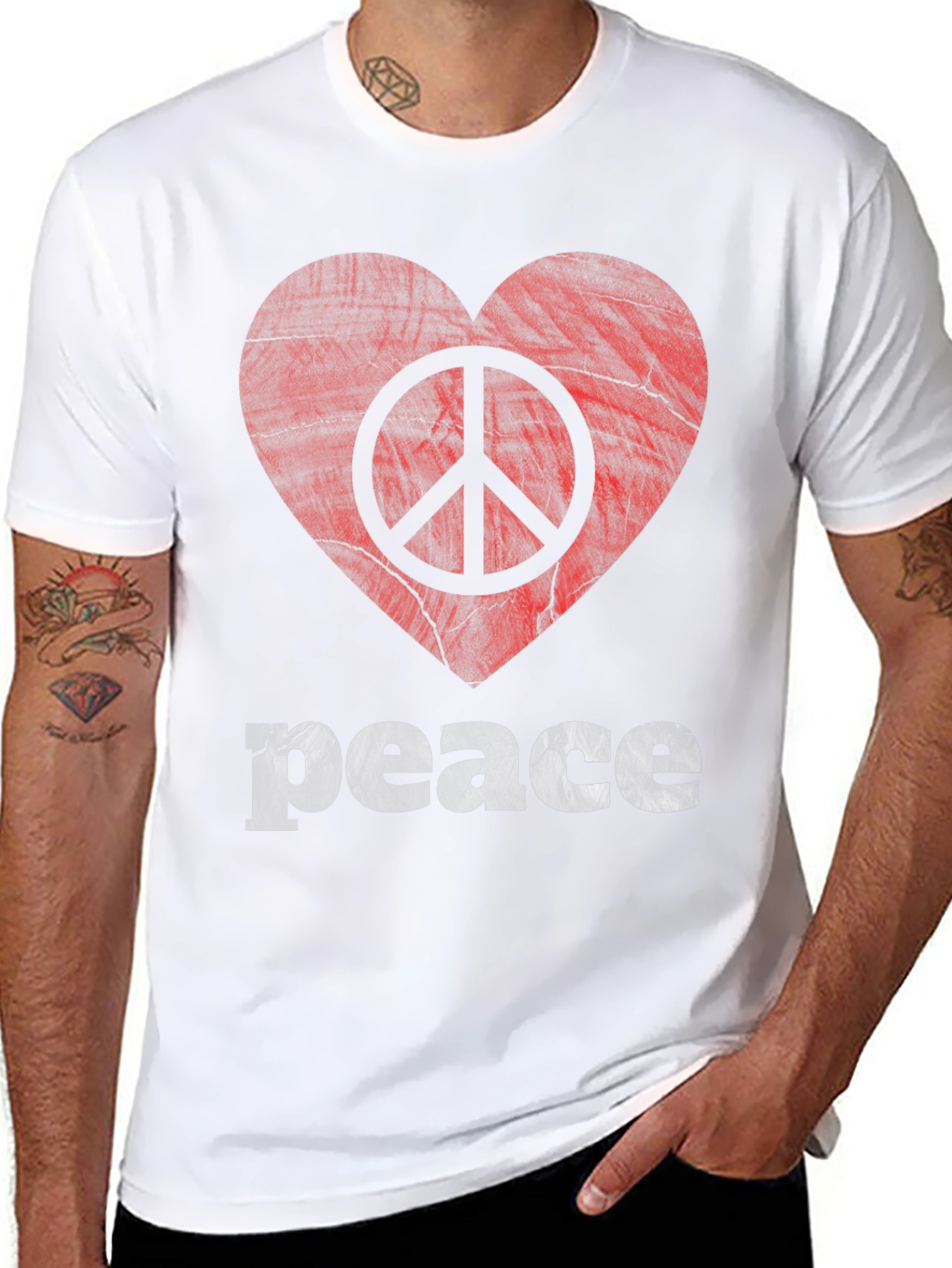 Peace Heart Graphic Tee - Stylish Unisex T-Shirt