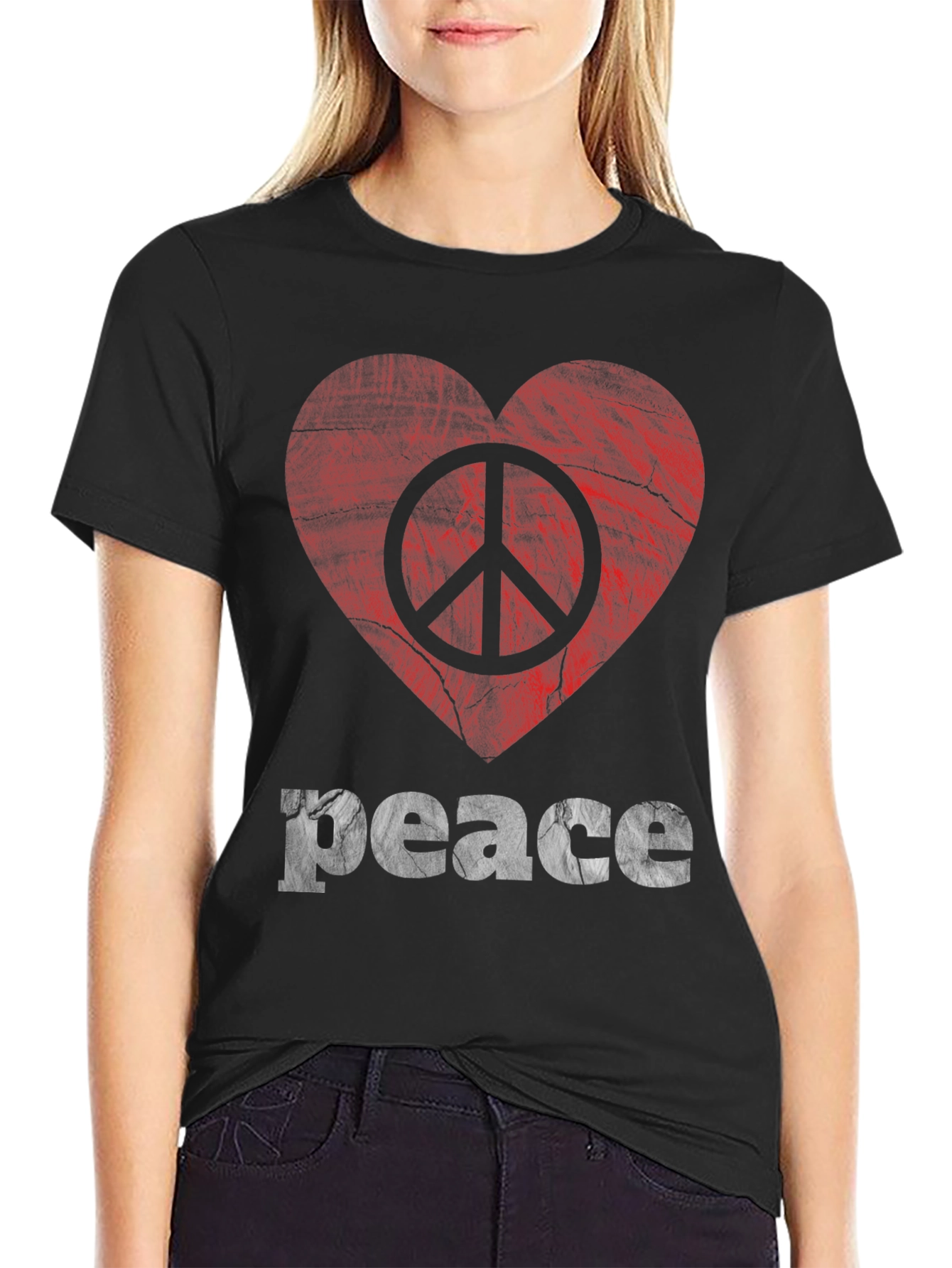 Peace Heart Graphic Tee - Stylish Unisex T-Shirt