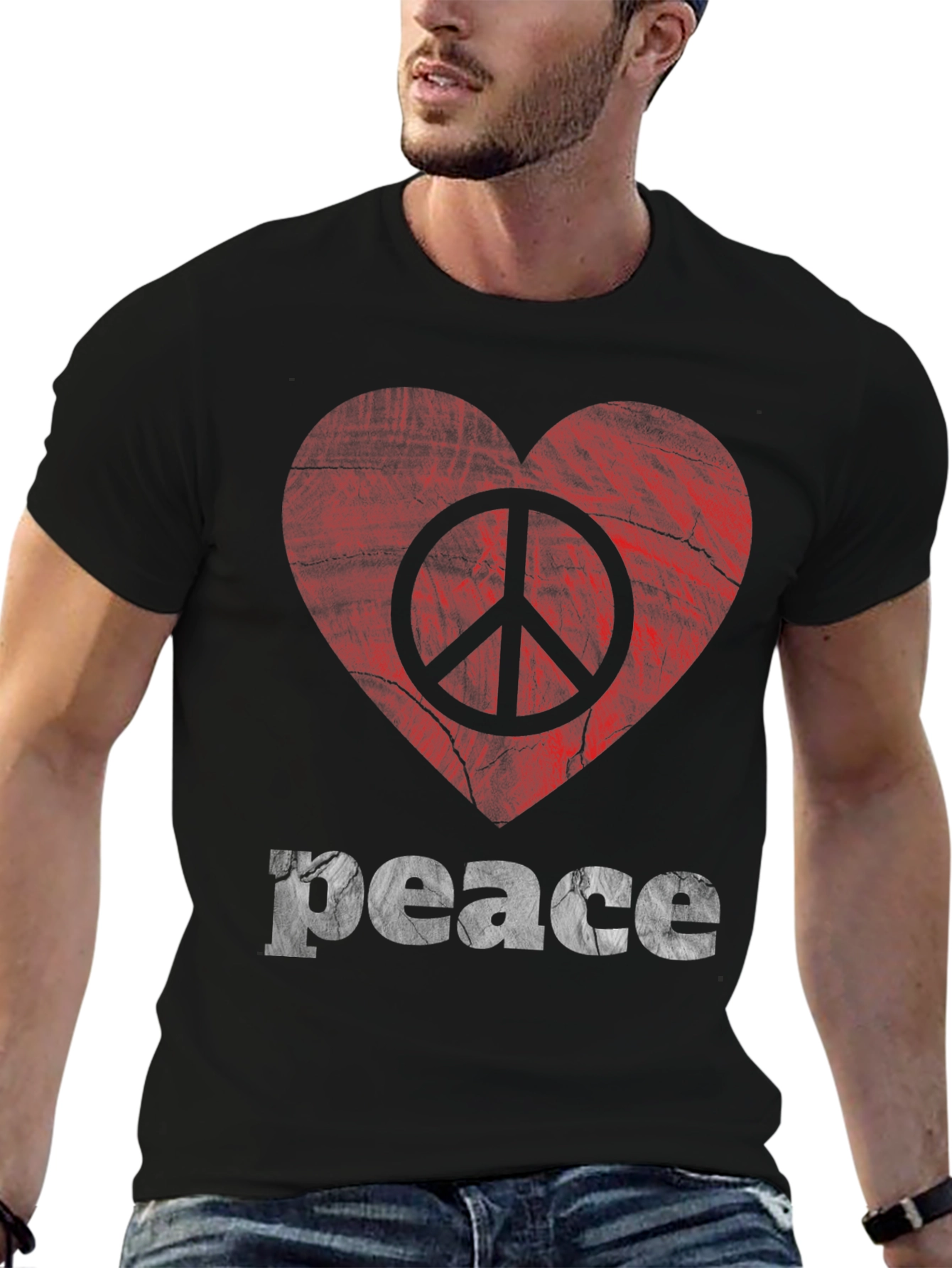Peace Heart Graphic Tee - Stylish Unisex T-Shirt